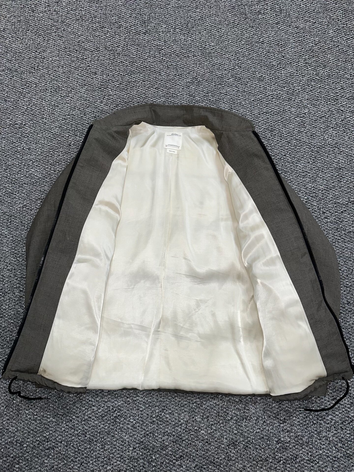visvim Gray Loose-Fit Down Jacket — front