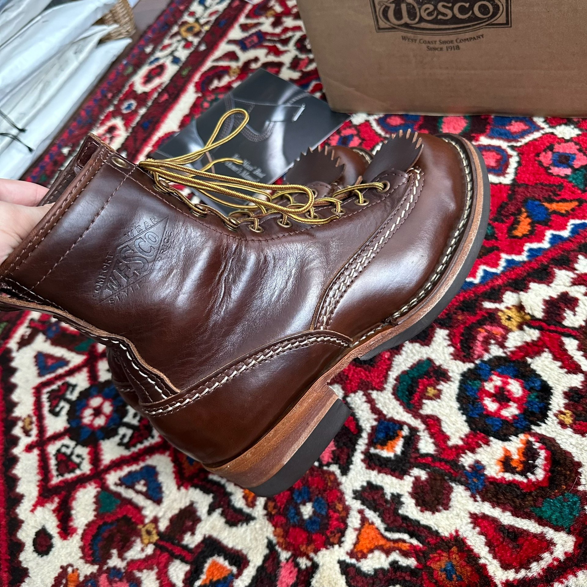 Wesco Jobmaster Short Face Boots — detail