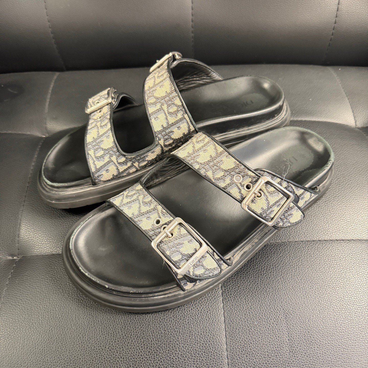 Dior Monogram Logo Low-Top Slippers
