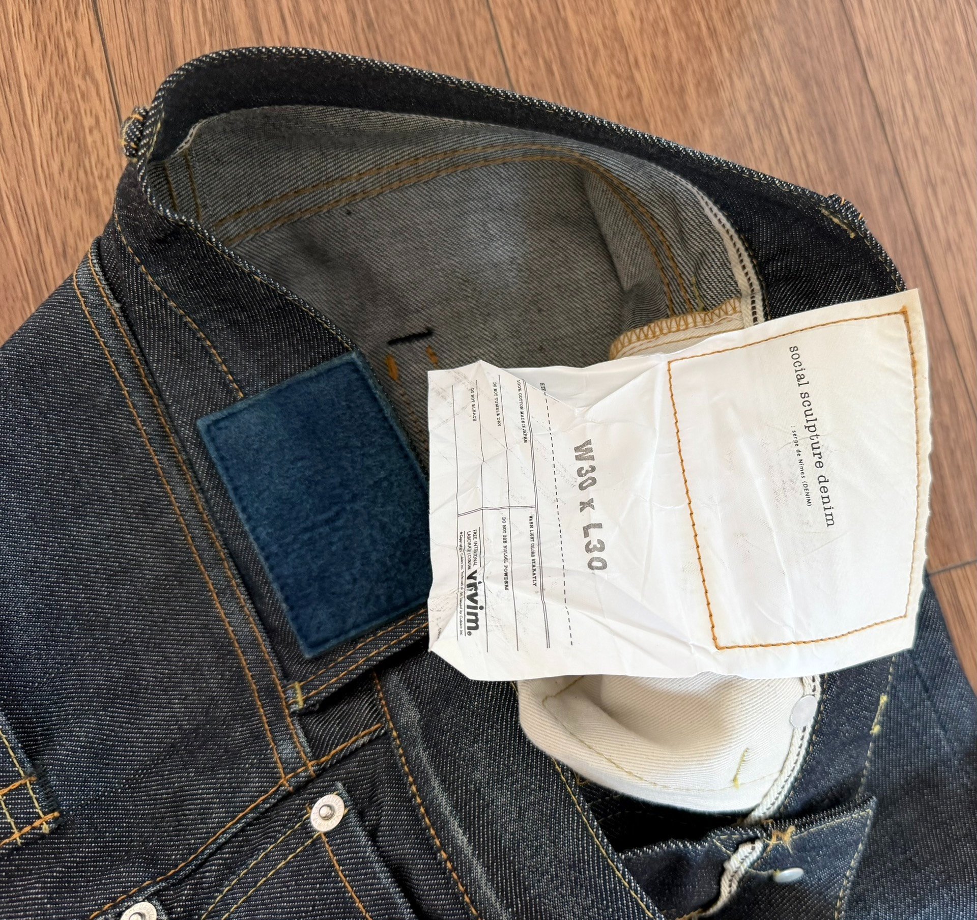 VISVIM Social Sculpture Non Washed Jeans 03 — detail