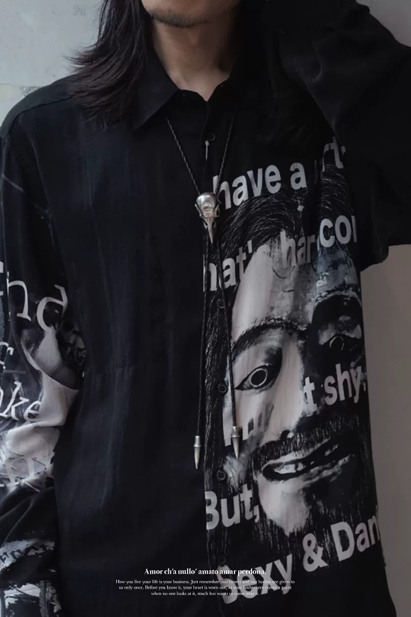 Yohji Yamamoto Silver Crow Necklace — detail