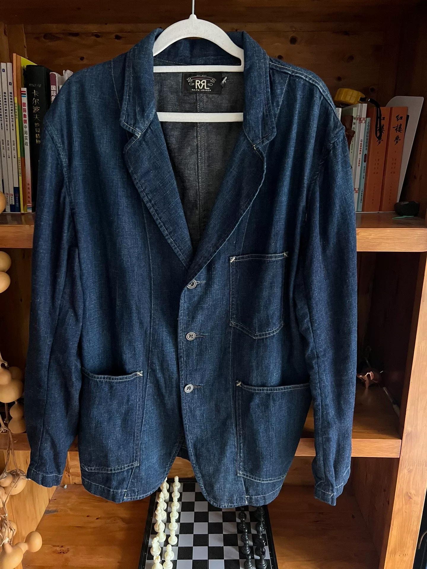 RRL Double RL Denim Workwear Blazer — back