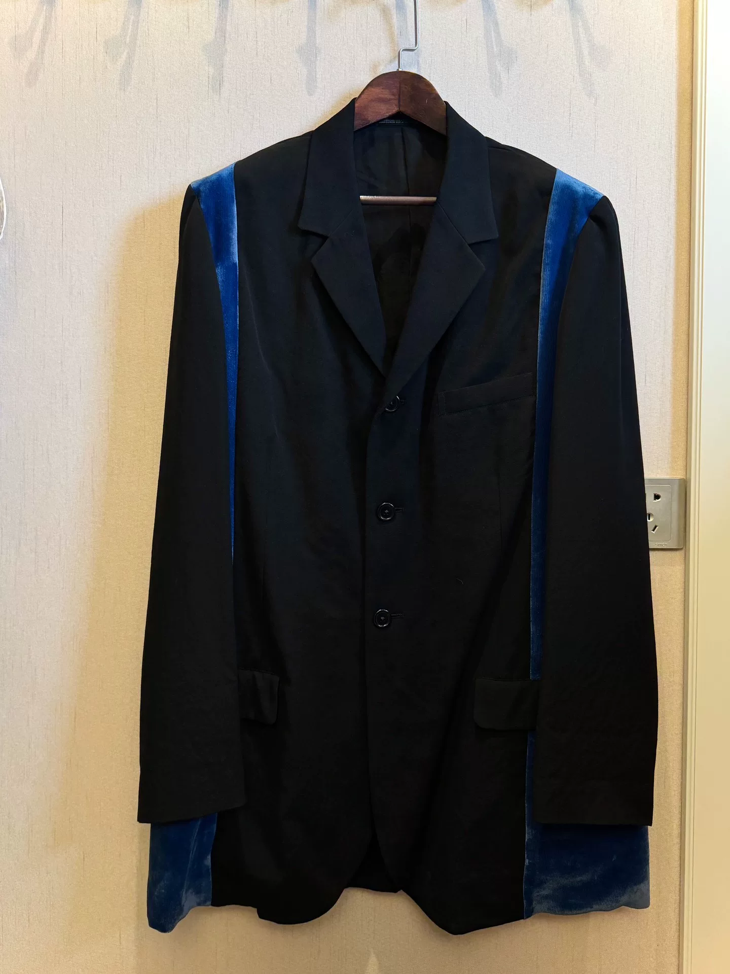 Yohji Yamamoto 97SS Velvet Patchwork Suit — front