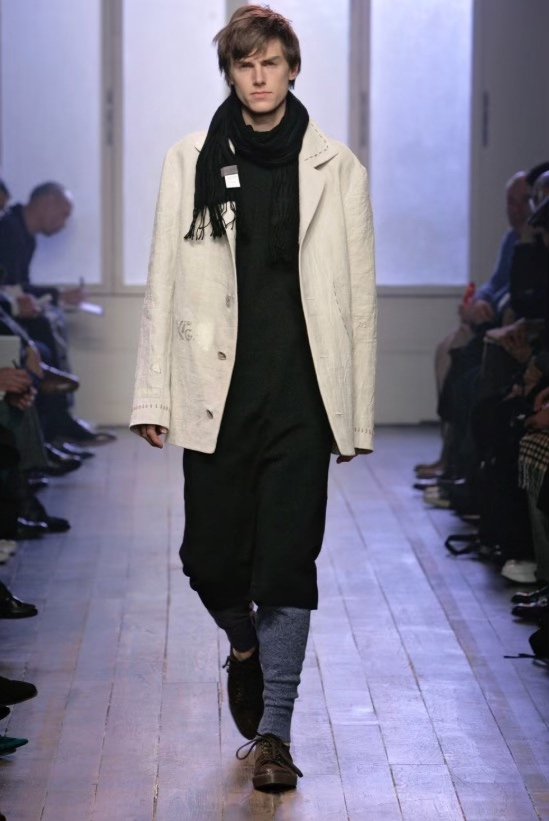 Yohji Yamamoto 05AW Wool Fringe Scarf — detail