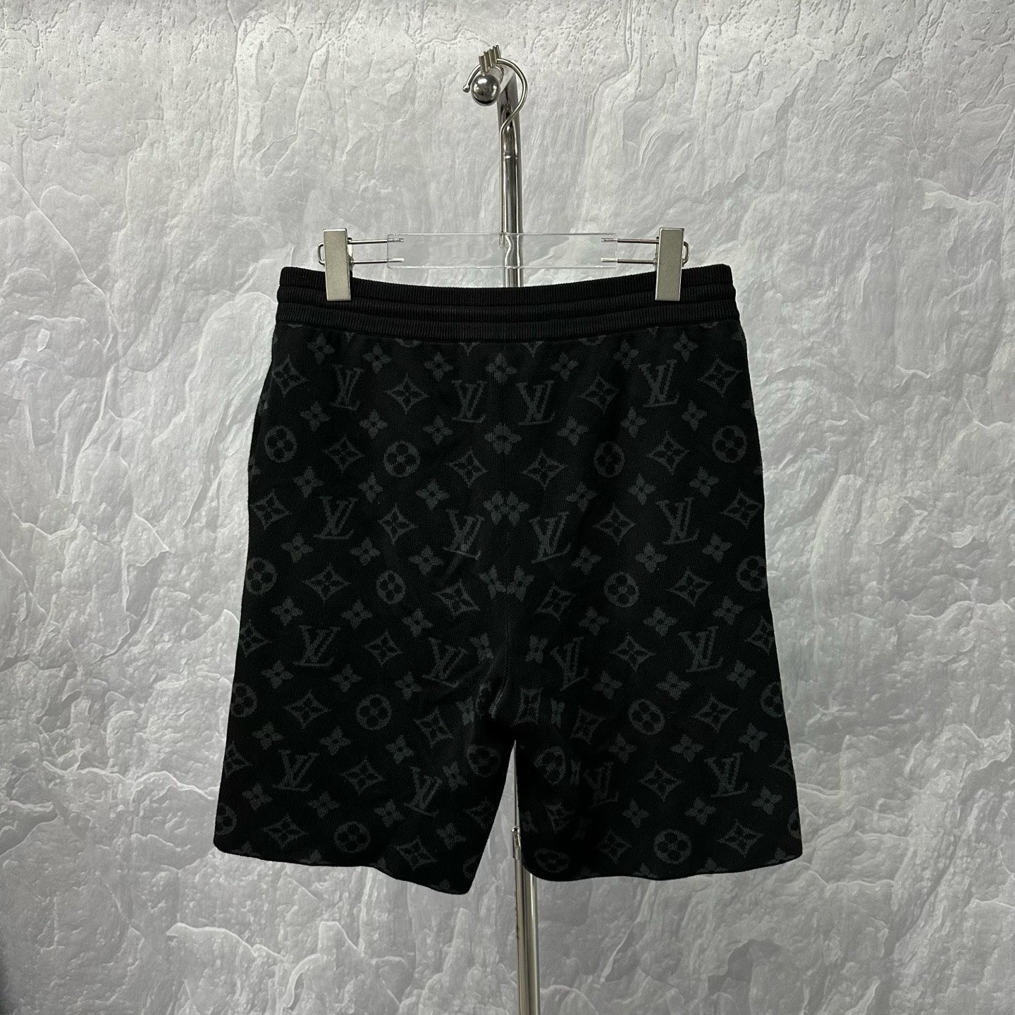 Louis Vuitton LV Logo All-Over Knit Shorts — back