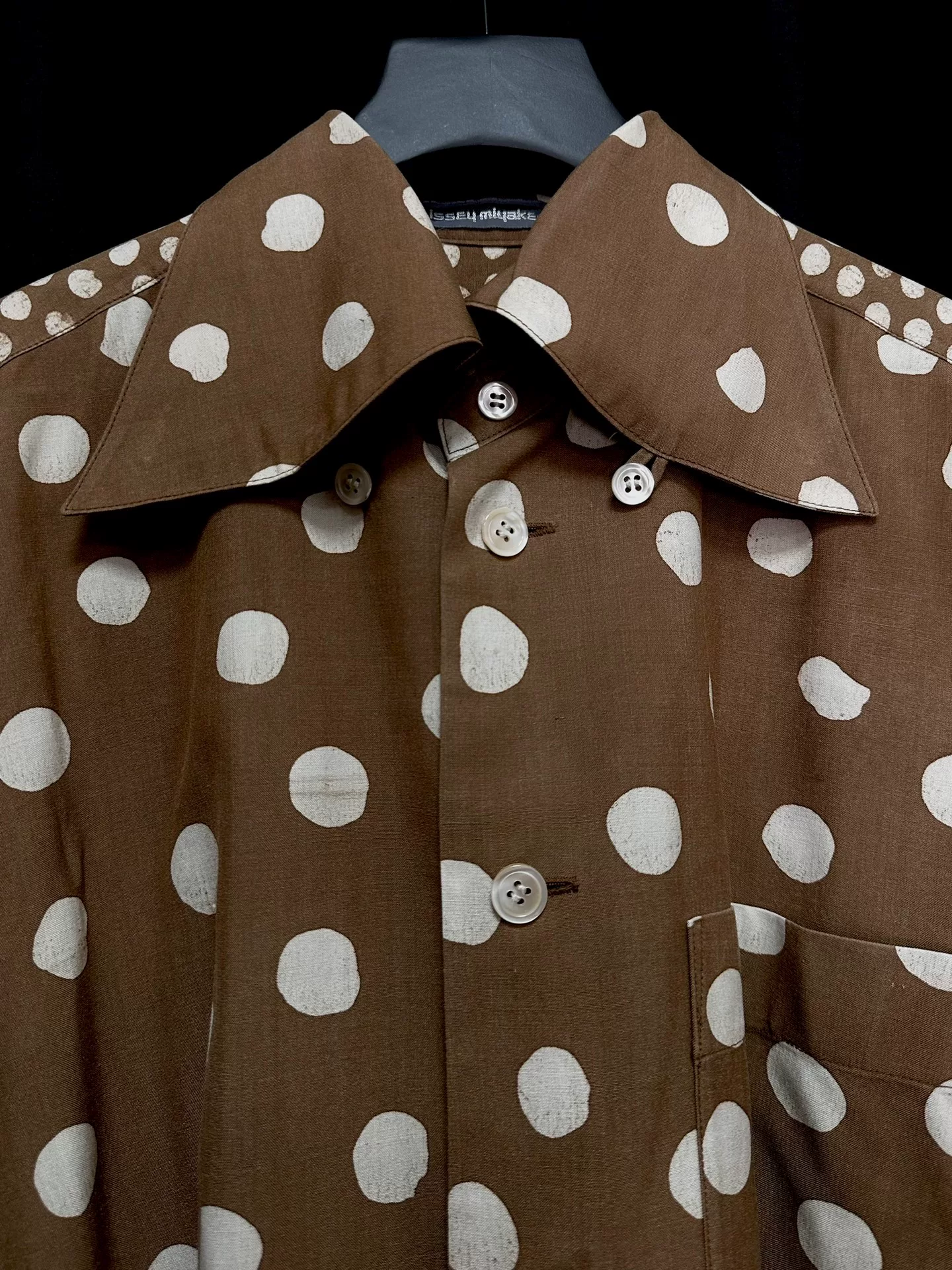 Issey Miyake 1989AW Silk Discharge Shirt — back
