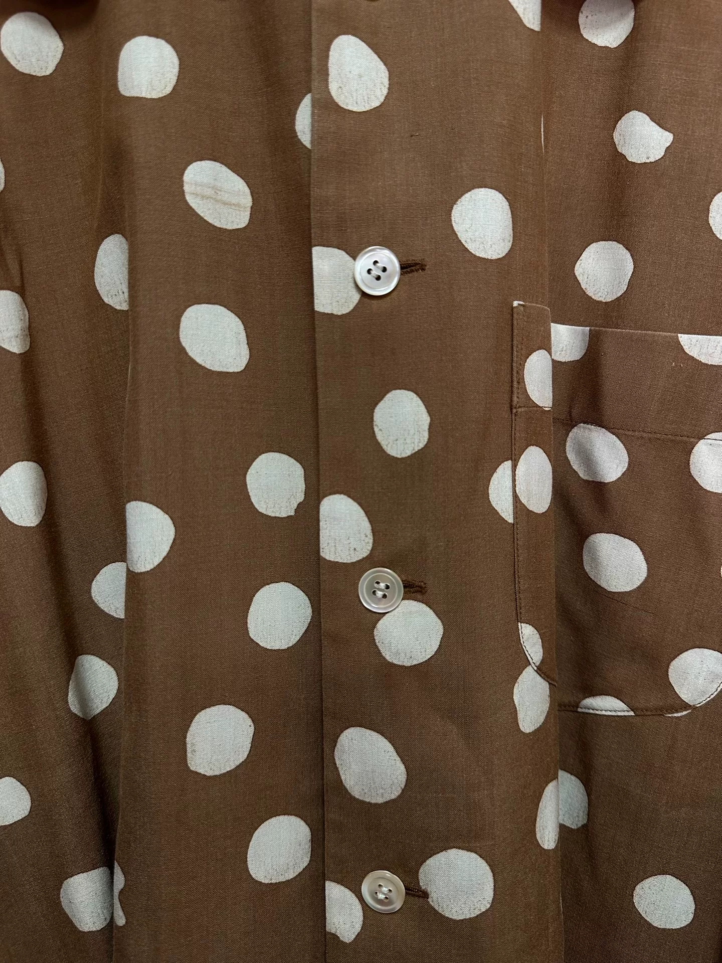 Issey Miyake 1989AW Silk Discharge Shirt — label