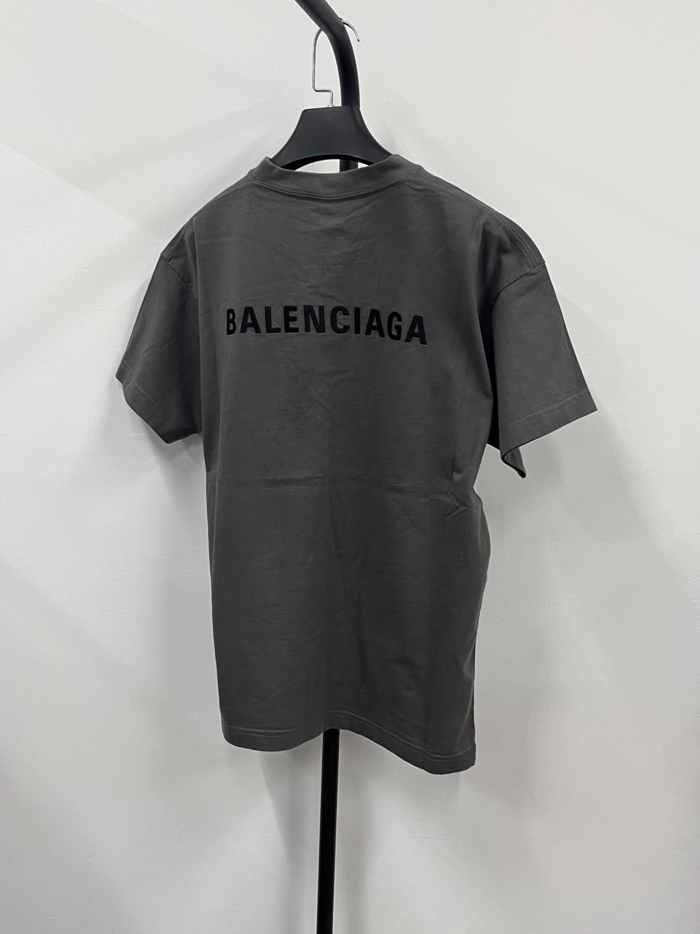 Balenciaga FW22 Logo Embroidered Crew Neck T-Shirt — front