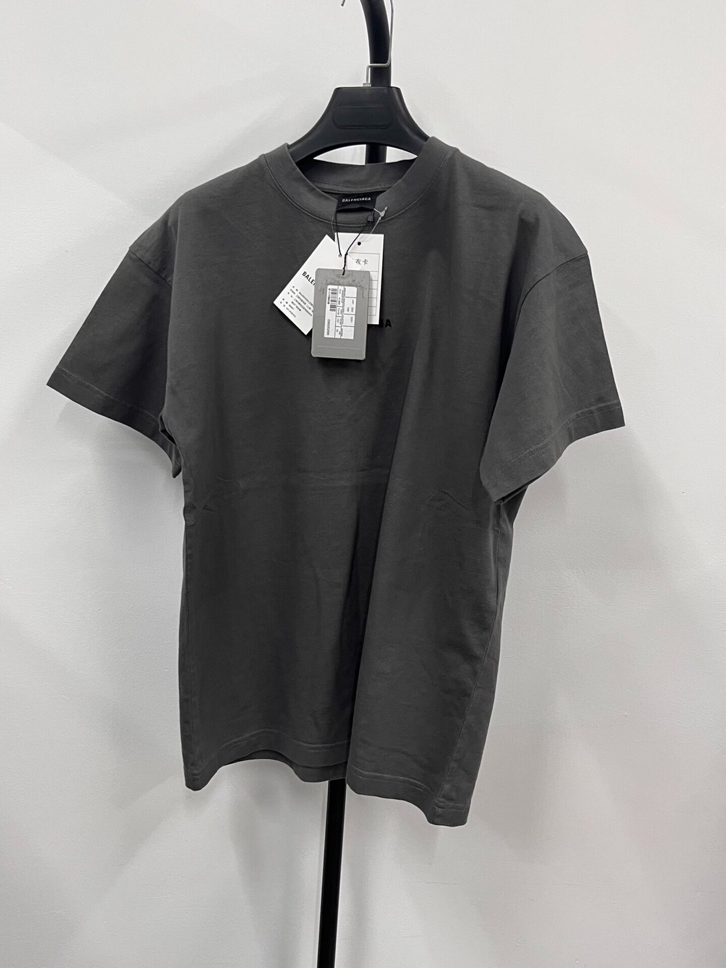 Balenciaga FW22 Logo Embroidered Crew Neck T-Shirt
