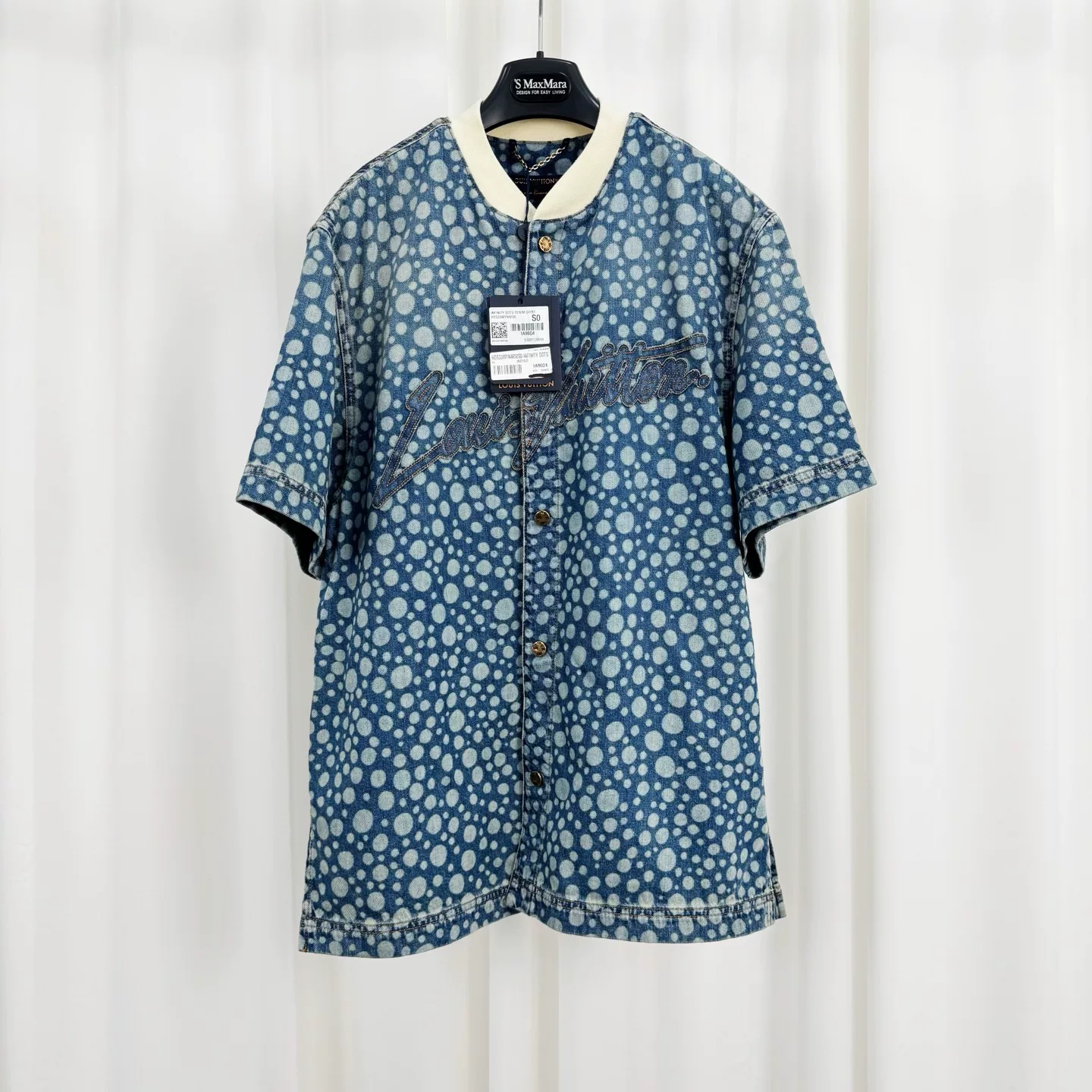 Louis Vuitton Yayoi Kusama Polka Dot Denim Baseball Shirt