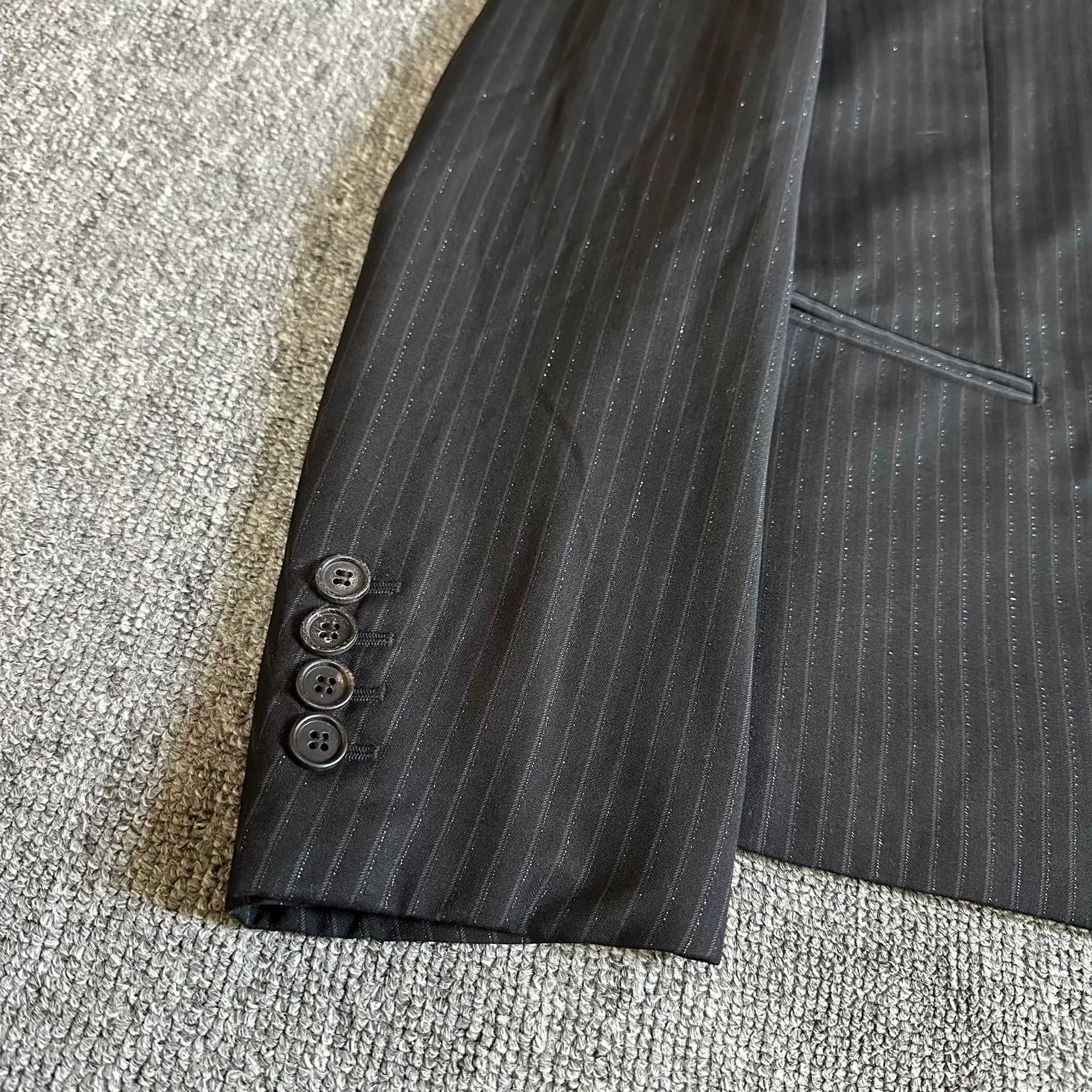 Dior Silver Thread Pinstripe Suit — front