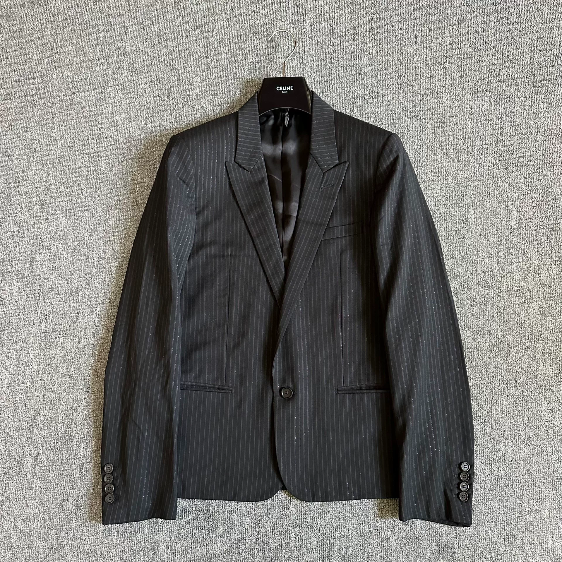 Dior Silver Thread Pinstripe Suit