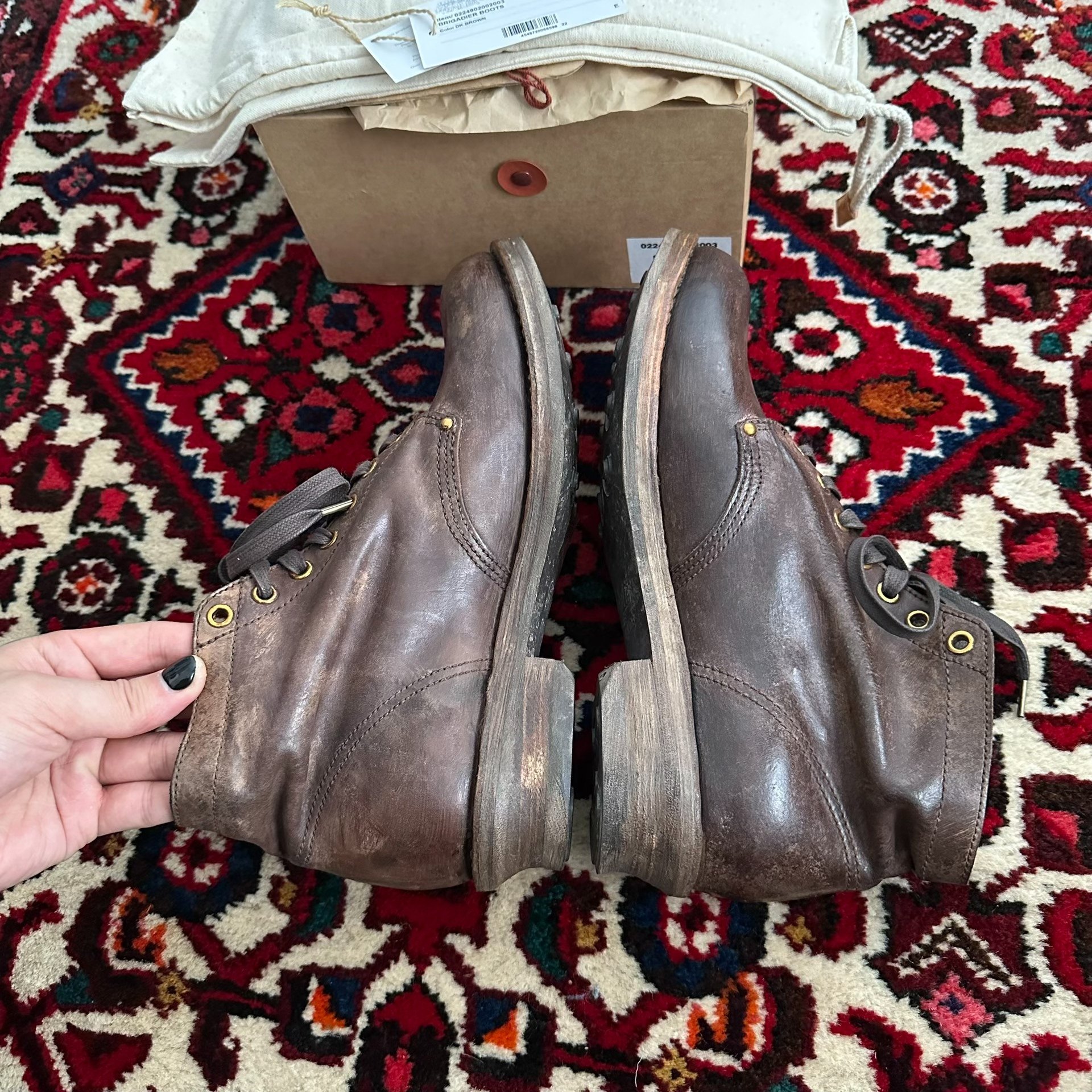 VISVIM 24AW ICT BRIGADIER BOOTS M9 — label