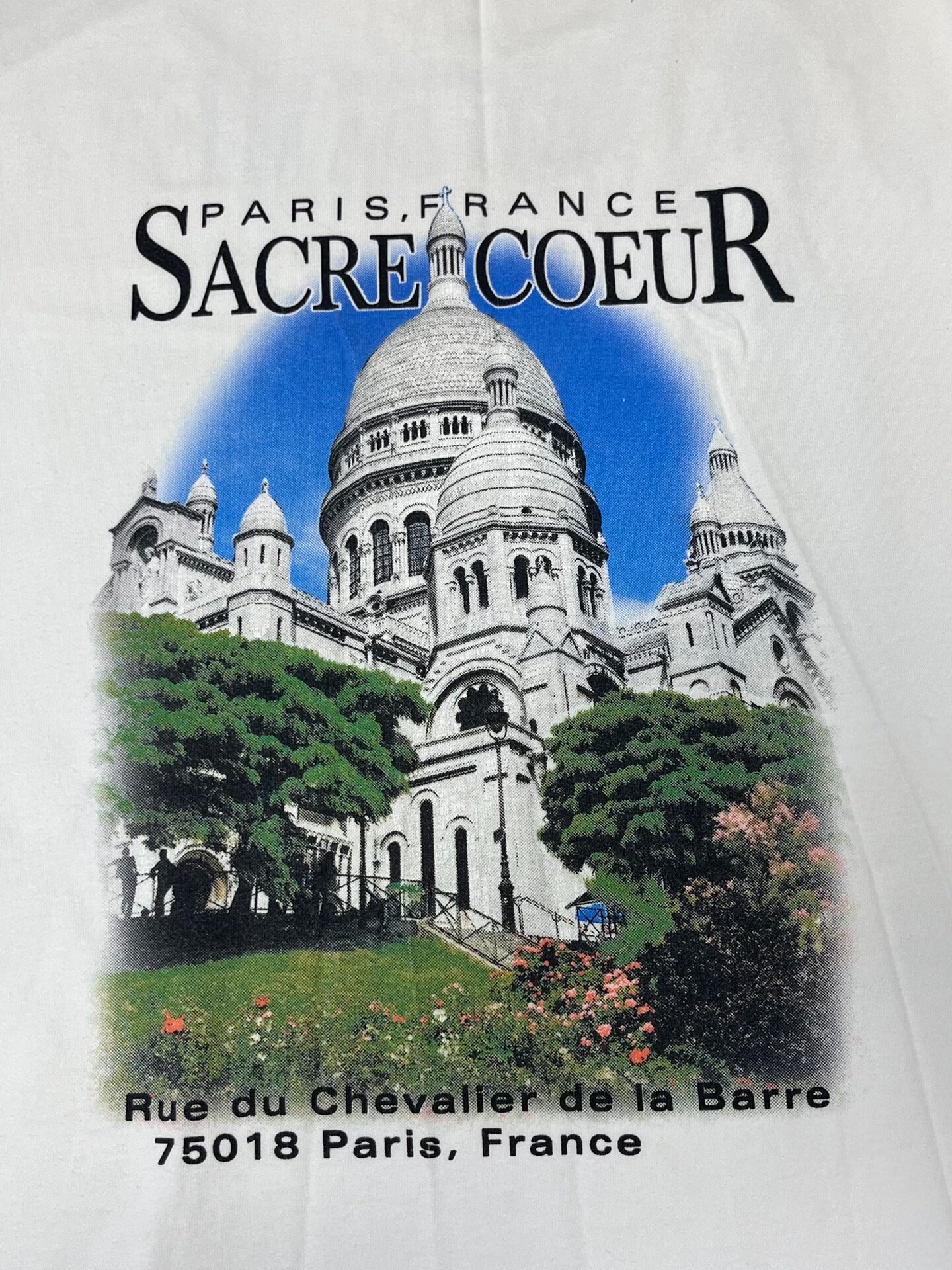 Balenciaga SACRE COEUR Print White T-shirt — detail