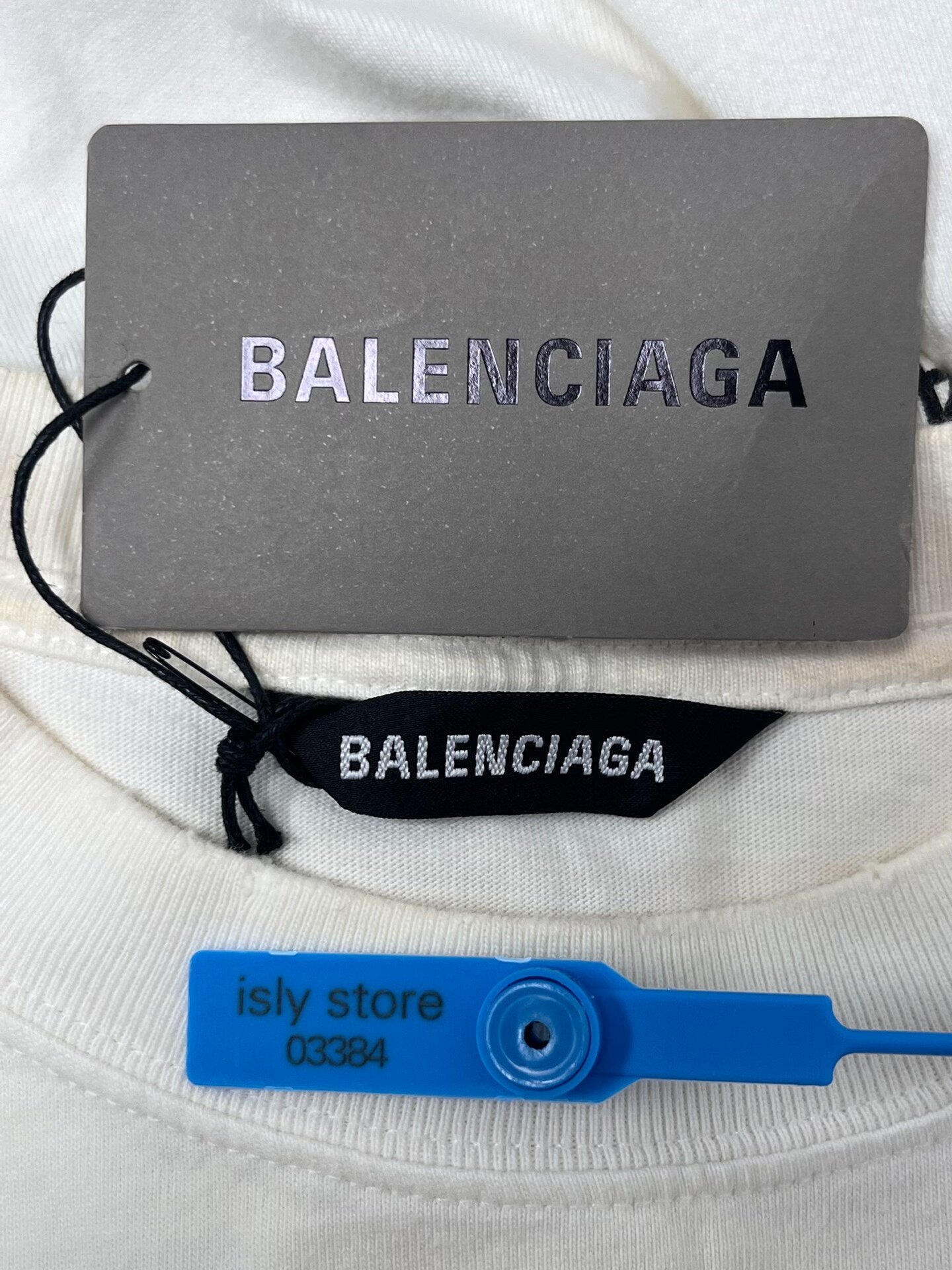 Balenciaga SACRE COEUR Print White T-shirt — label