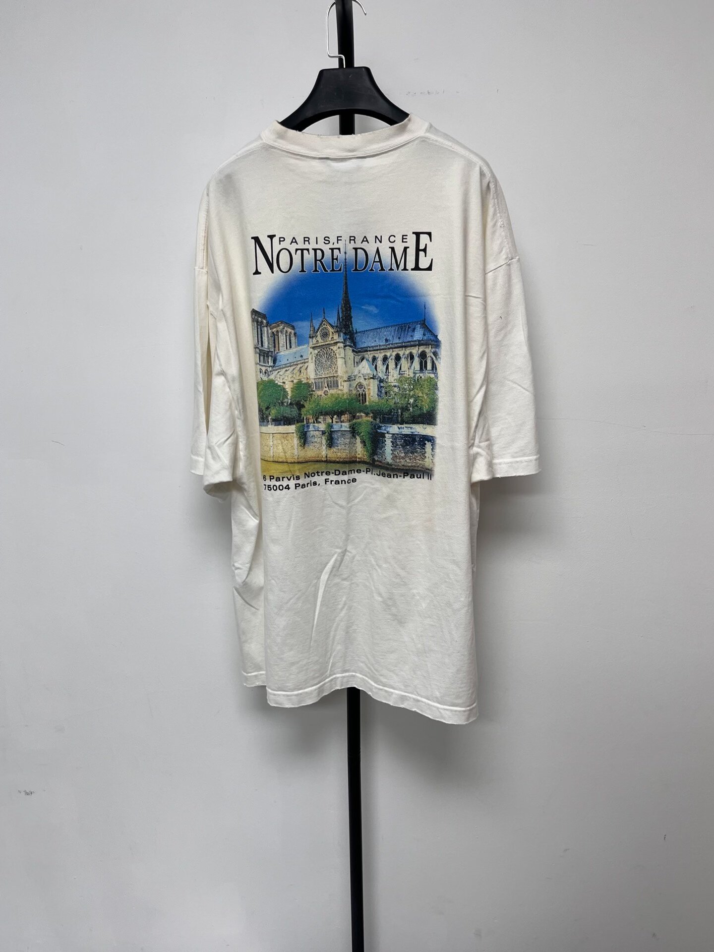 Balenciaga SACRE COEUR Print White T-shirt — front