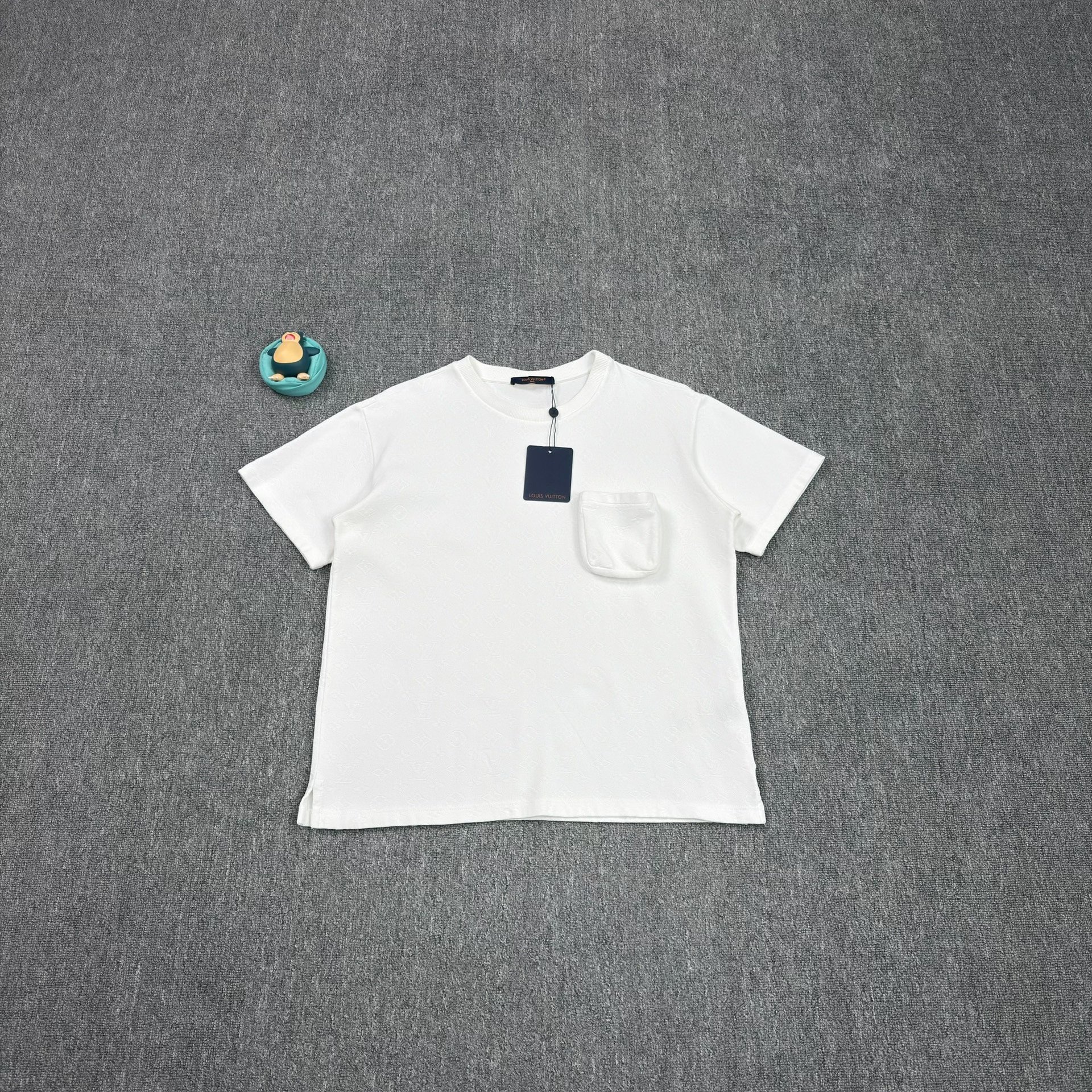 Louis Vuitton White Short-Sleeve Dark Pattern Shirt