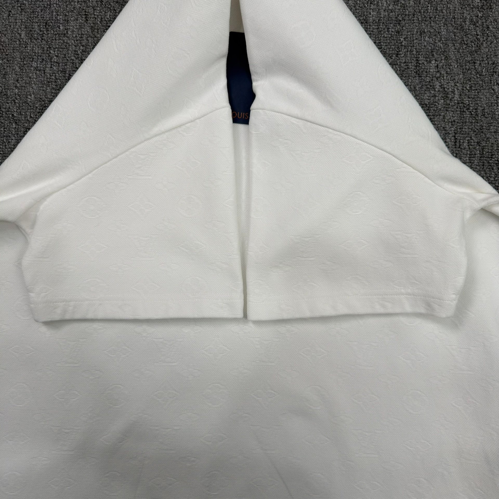 Louis Vuitton White Short-Sleeve Dark Pattern Shirt — back