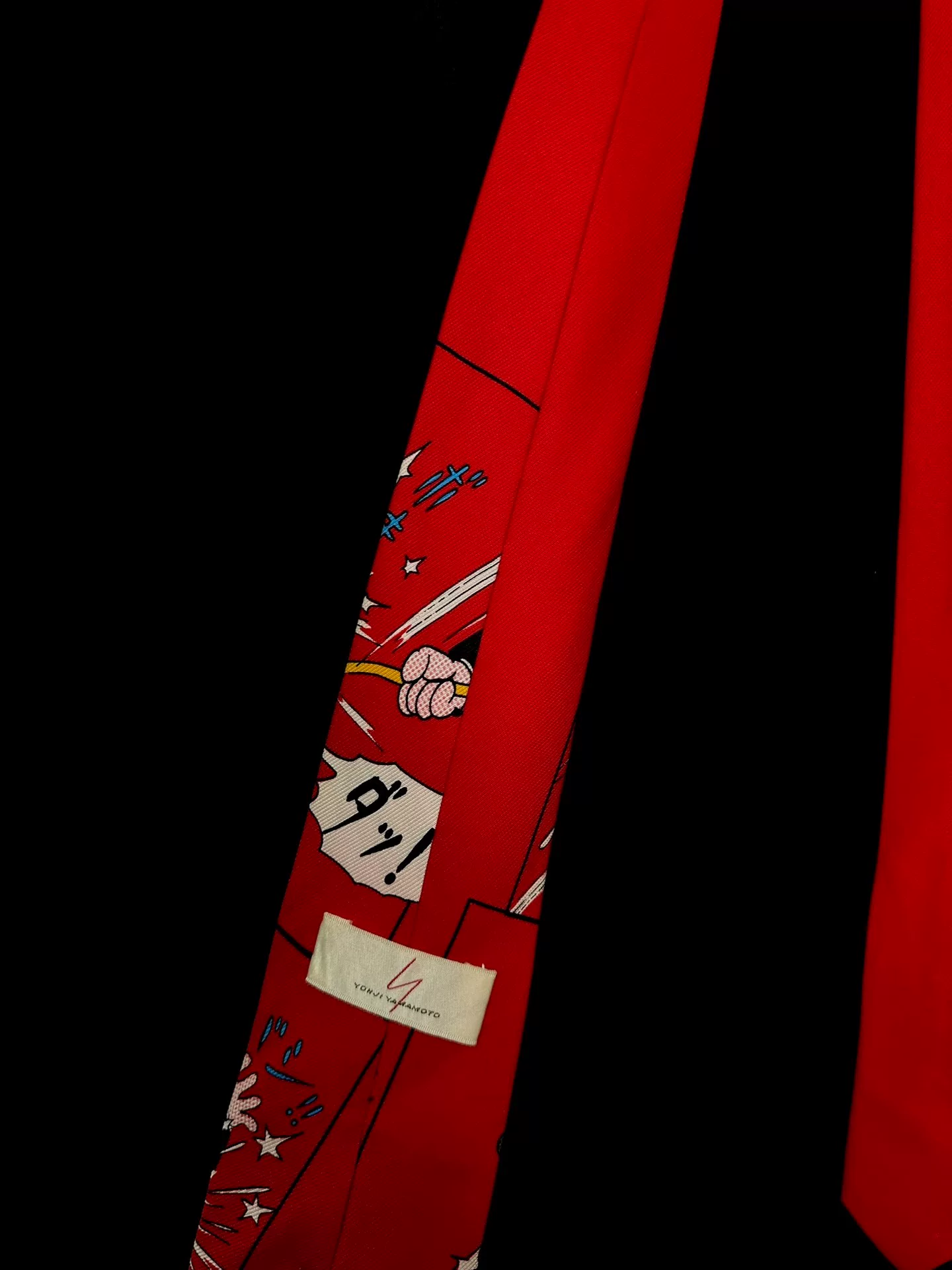 Yohji Yamamoto Hige Oyaji Silk Tie — back