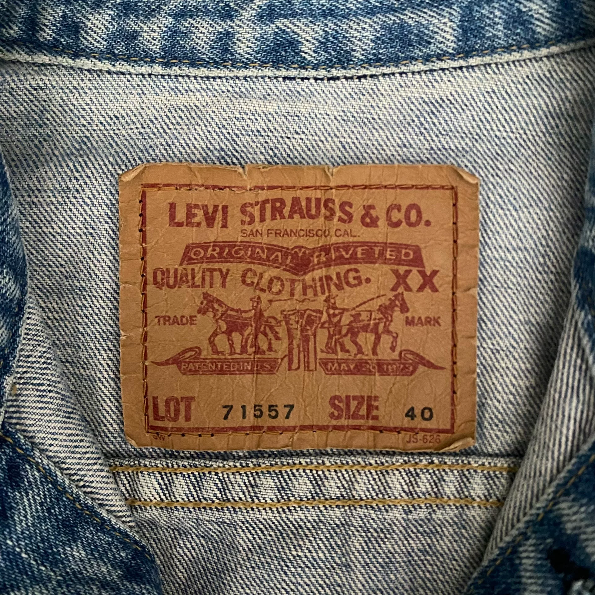 Levi's LVC 71557 J02 Denim Jacket — back