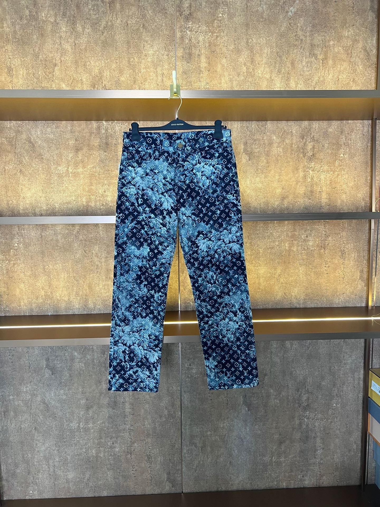 Louis Vuitton Tapestry Print Jeans