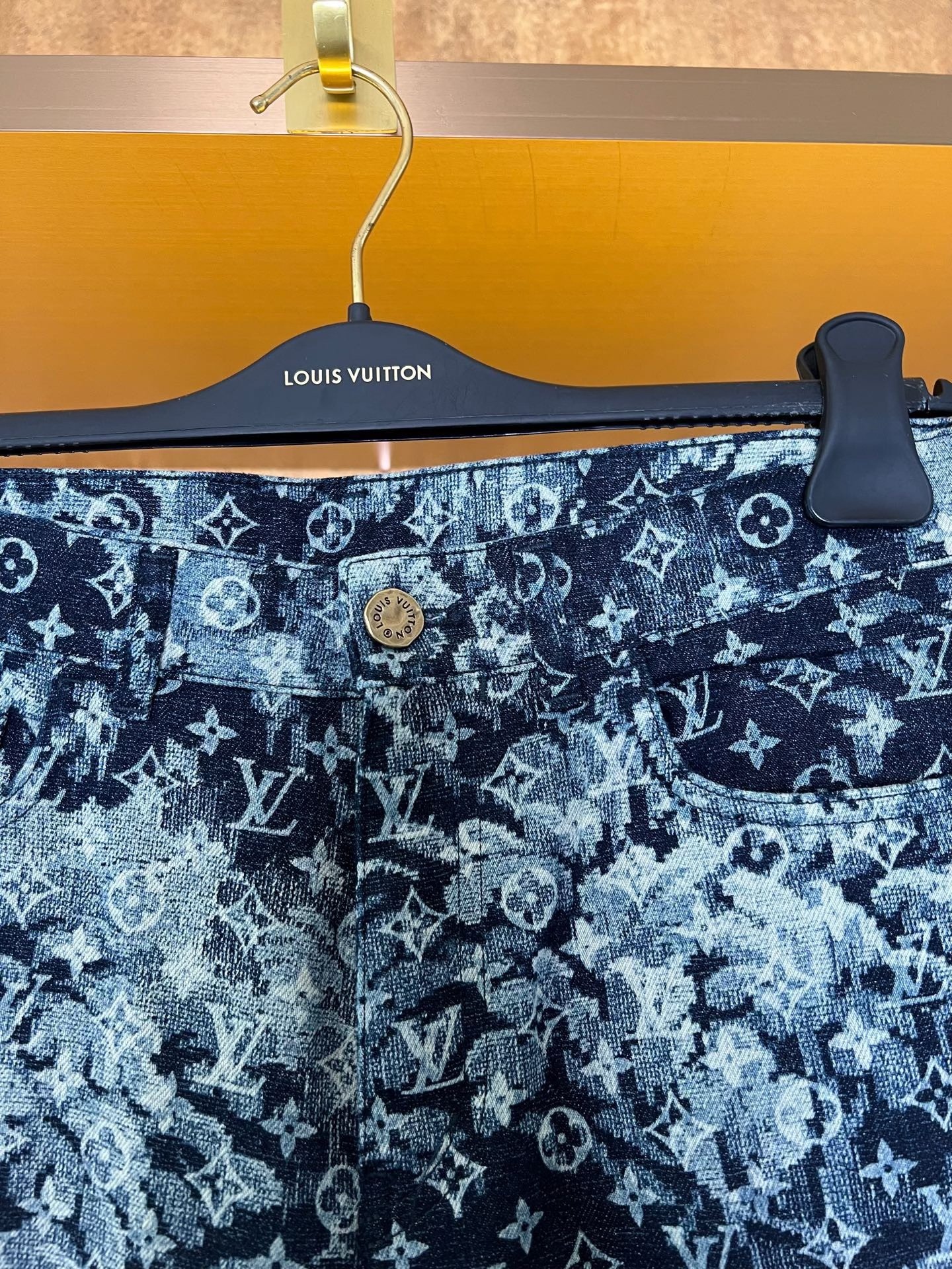 Louis Vuitton Tapestry Print Jeans — detail