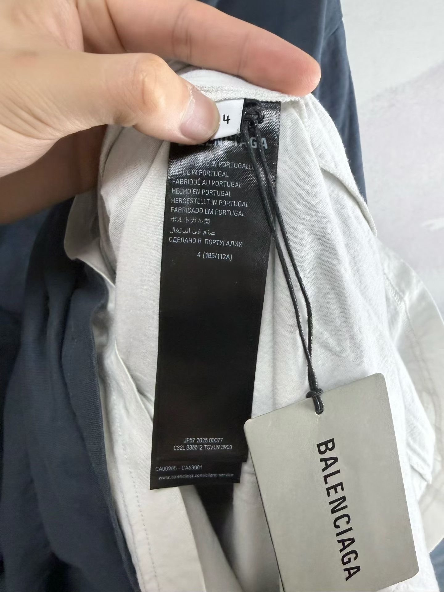 Balenciaga Cola Embroidery Fake Two-Piece Short Sleeve — back