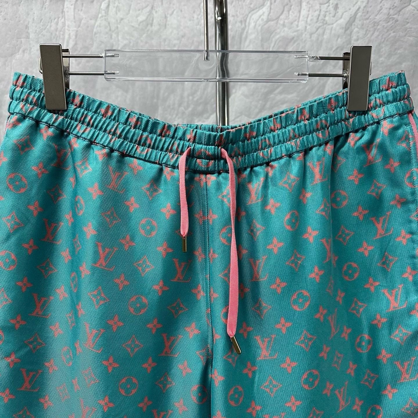 Louis Vuitton FW25 All-Over Print Silk Shorts — front