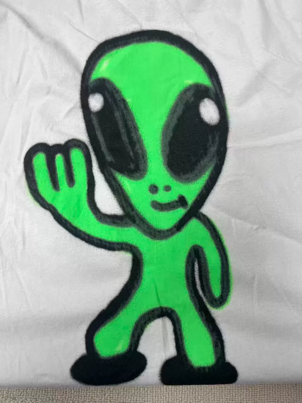 Balenciaga High Summer Dripley Alien Print T-shirt — detail
