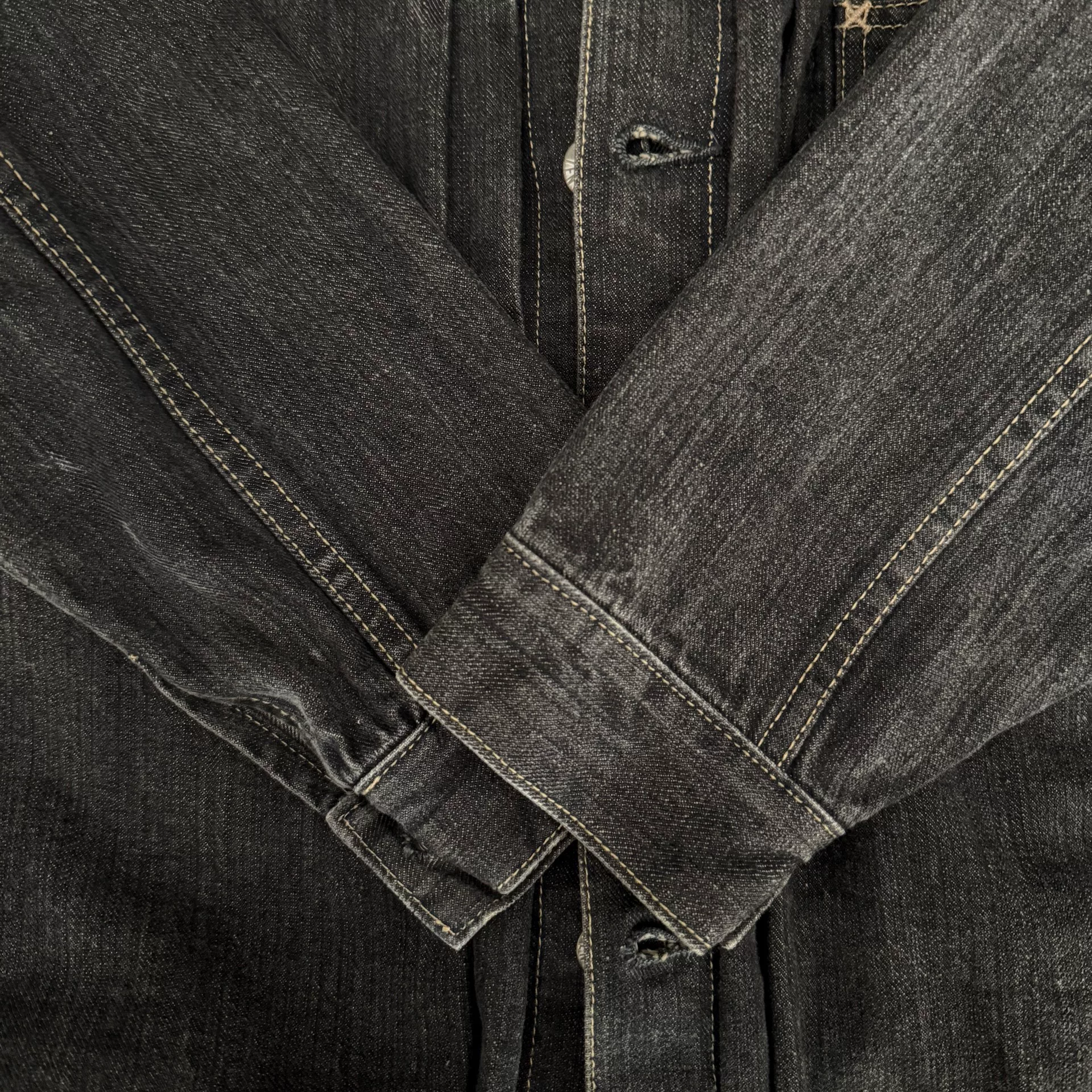 Tenderloin K-7 Black Washed Denim Jacket — back
