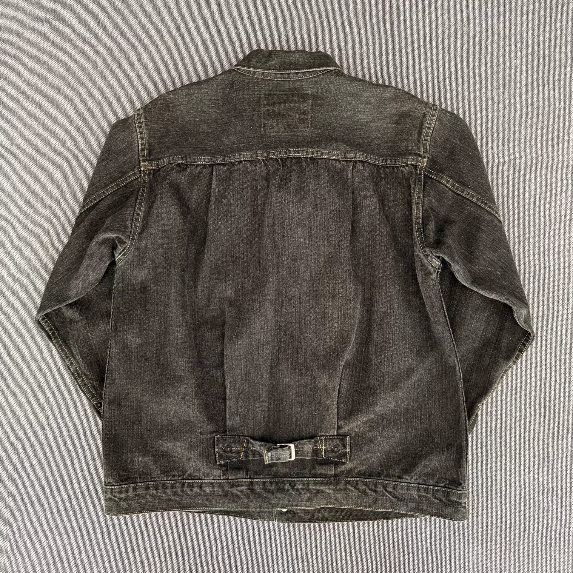 Tenderloin K-7 Black Washed Denim Jacket — front