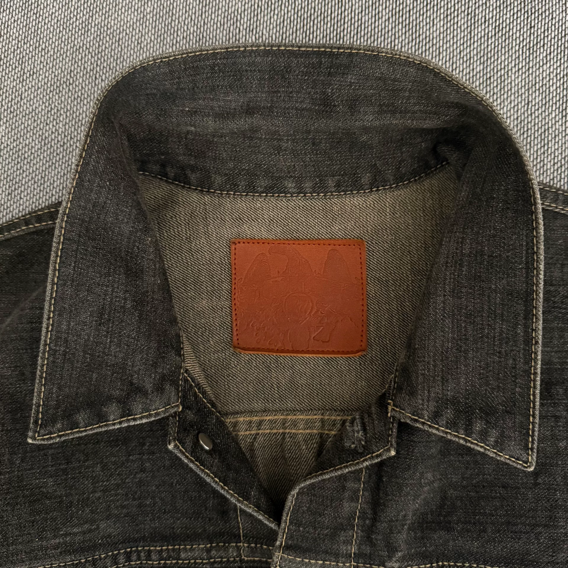 Tenderloin K-7 Black Washed Denim Jacket — detail