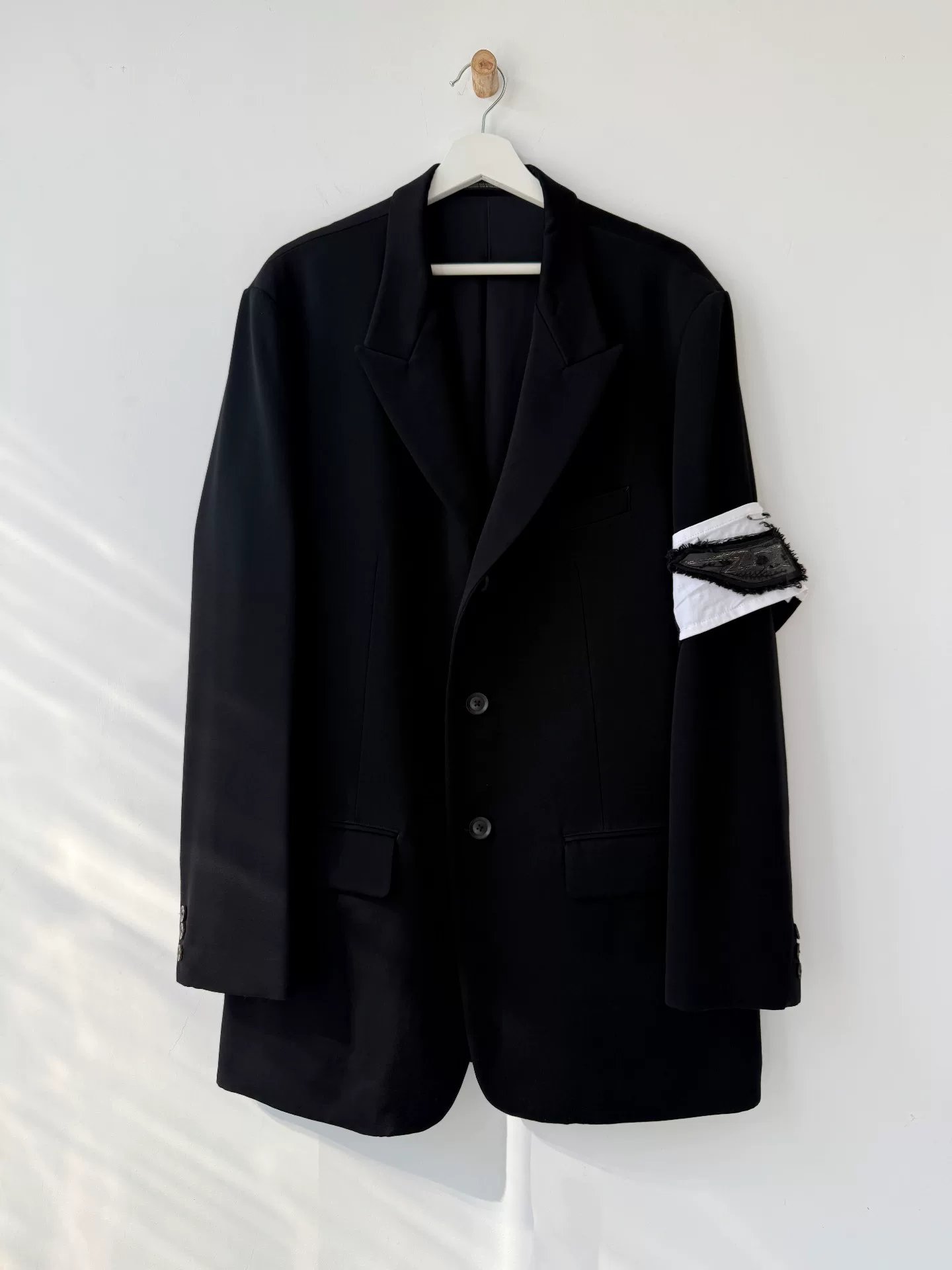Yohji Yamamoto 20AW White Cuff Wool Blazer