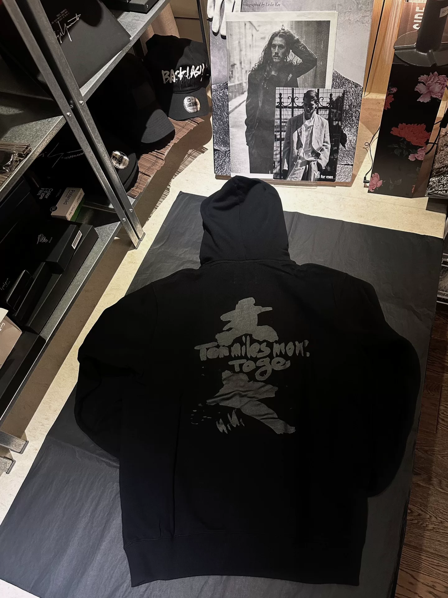 Yohji Yamamoto x New Era 21AW Hoodie — label