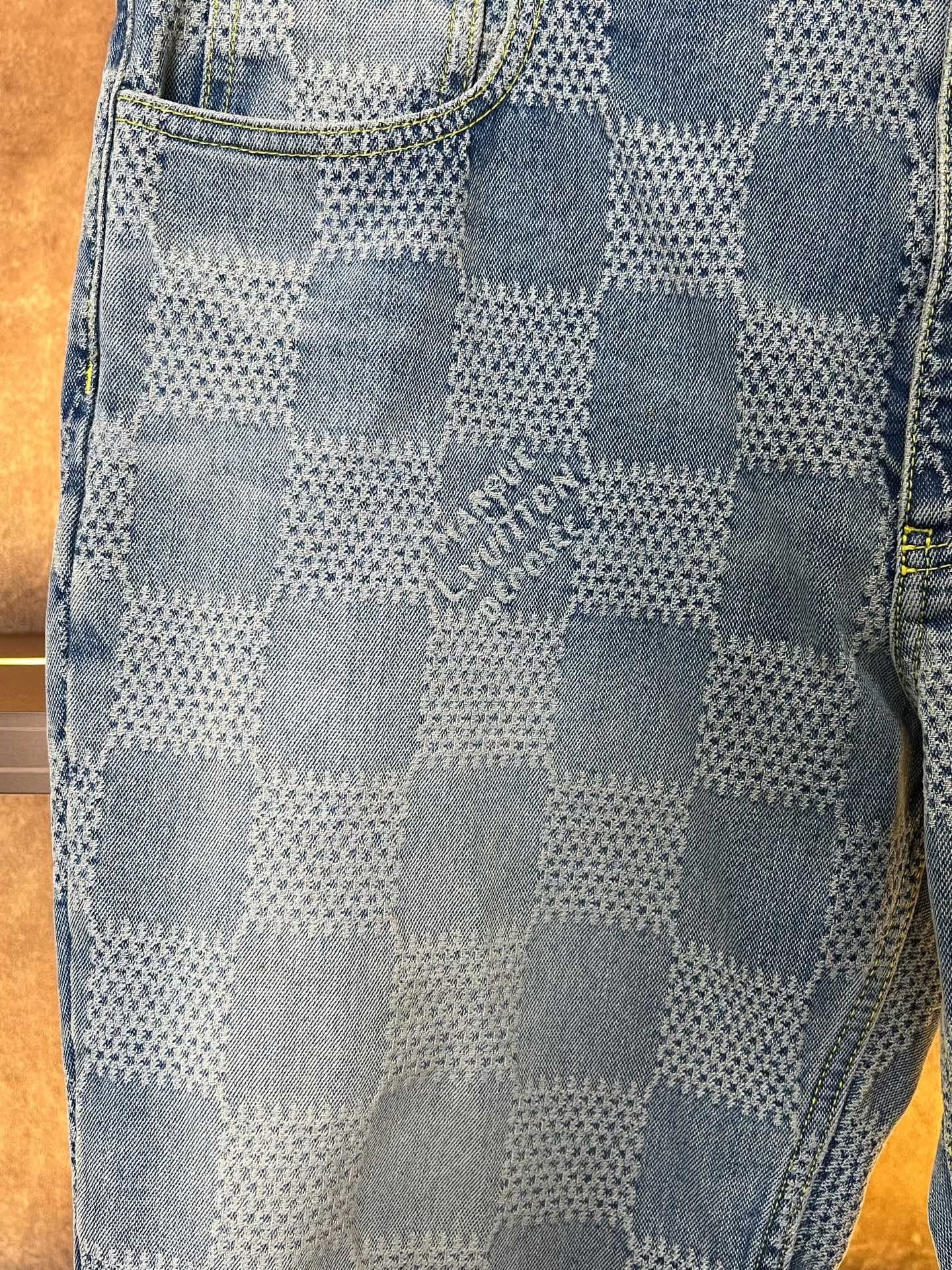 Louis Vuitton Pharrell Checkered Flared Jeans — back