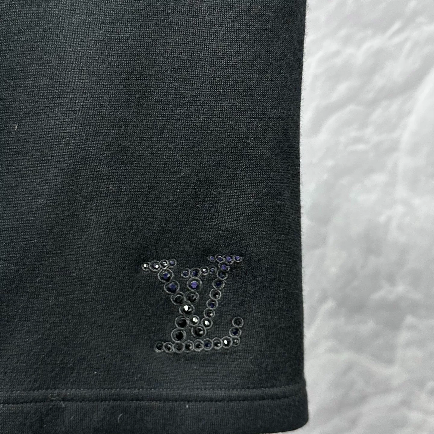 Louis Vuitton FW25 Crystal Logo Shorts XS — detail