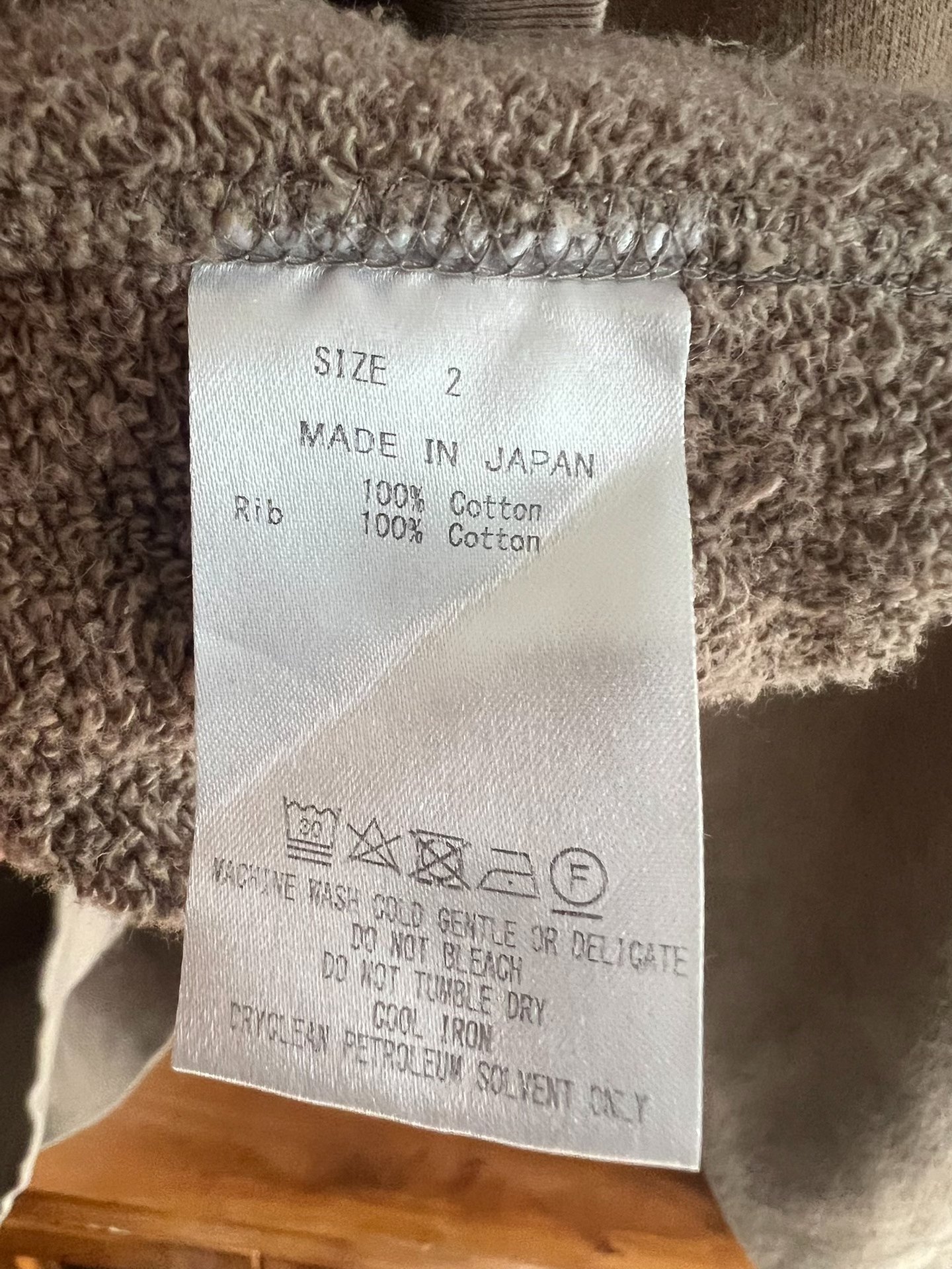 Marka Beige Oversized Crewneck Sweatshirt — label