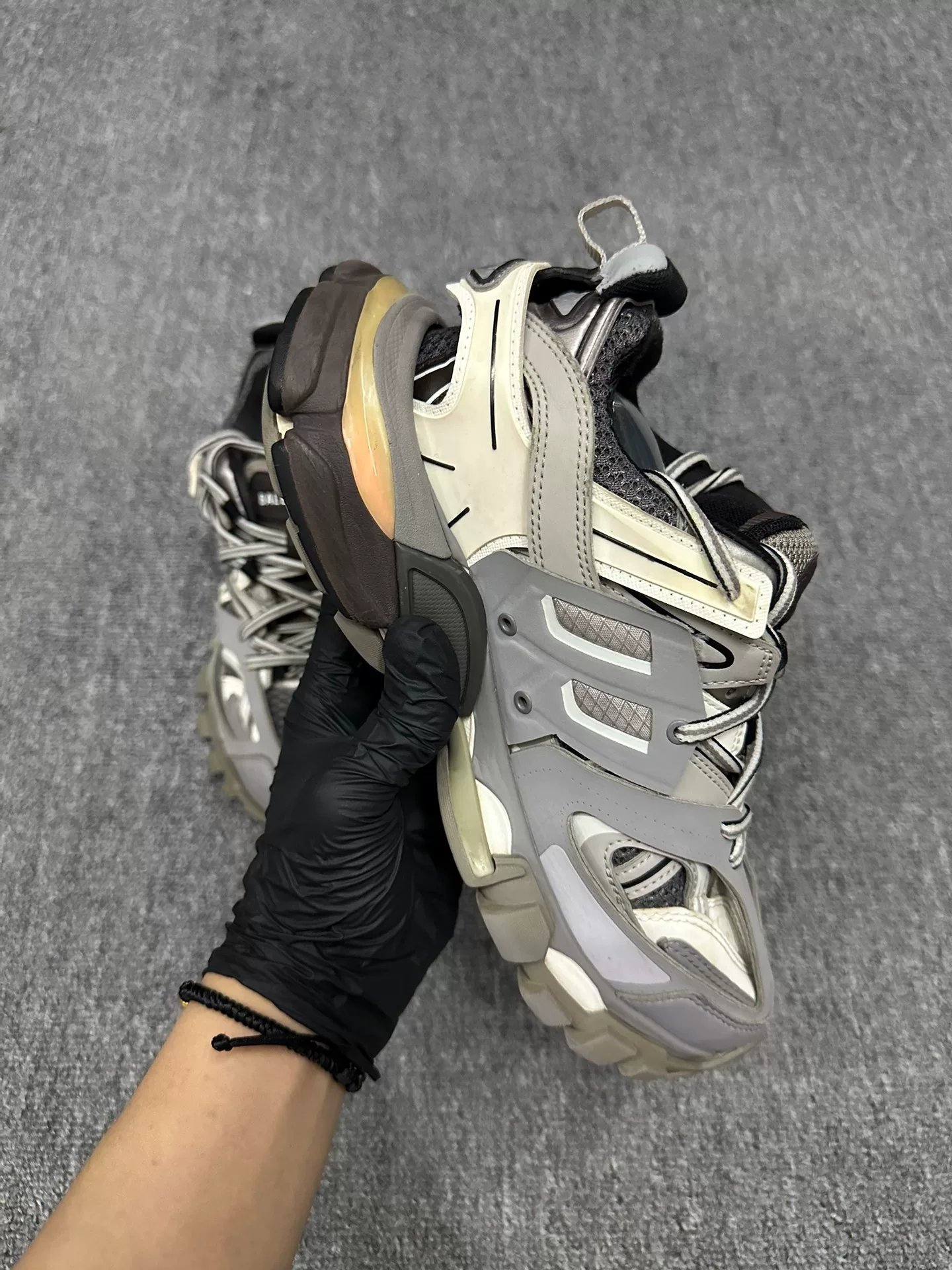 Balenciaga Track Gray Dad Shoes — back
