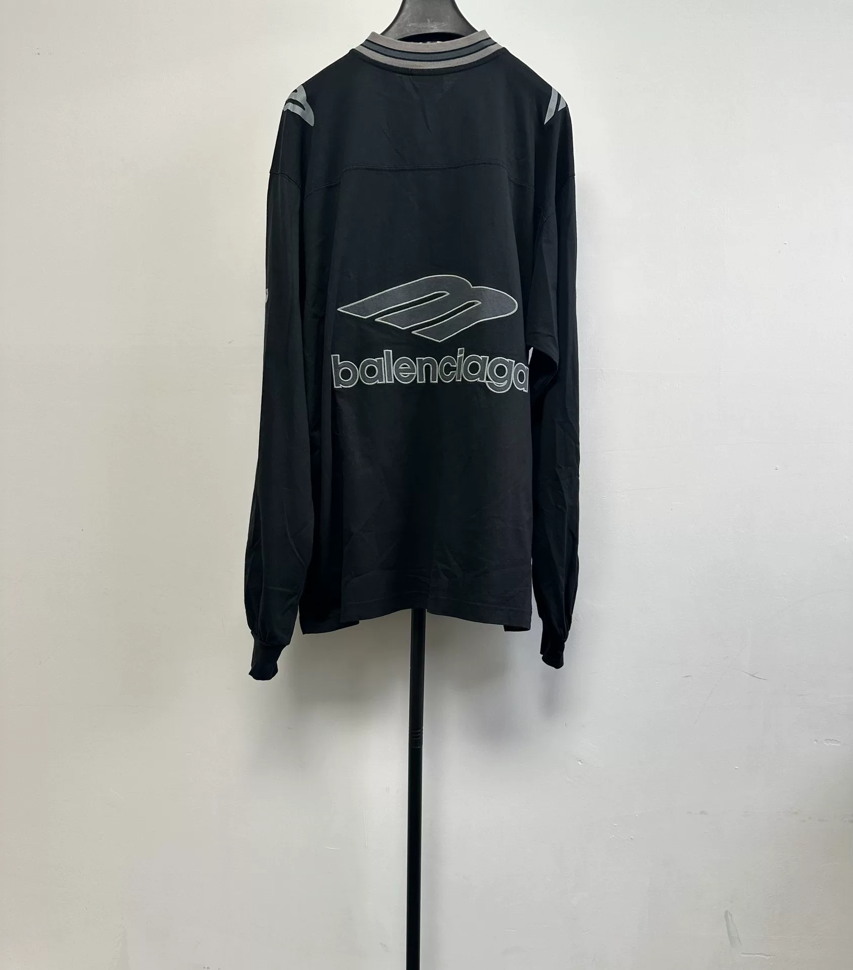 Balenciaga Football Long-Sleeve V-Neck Jersey — front