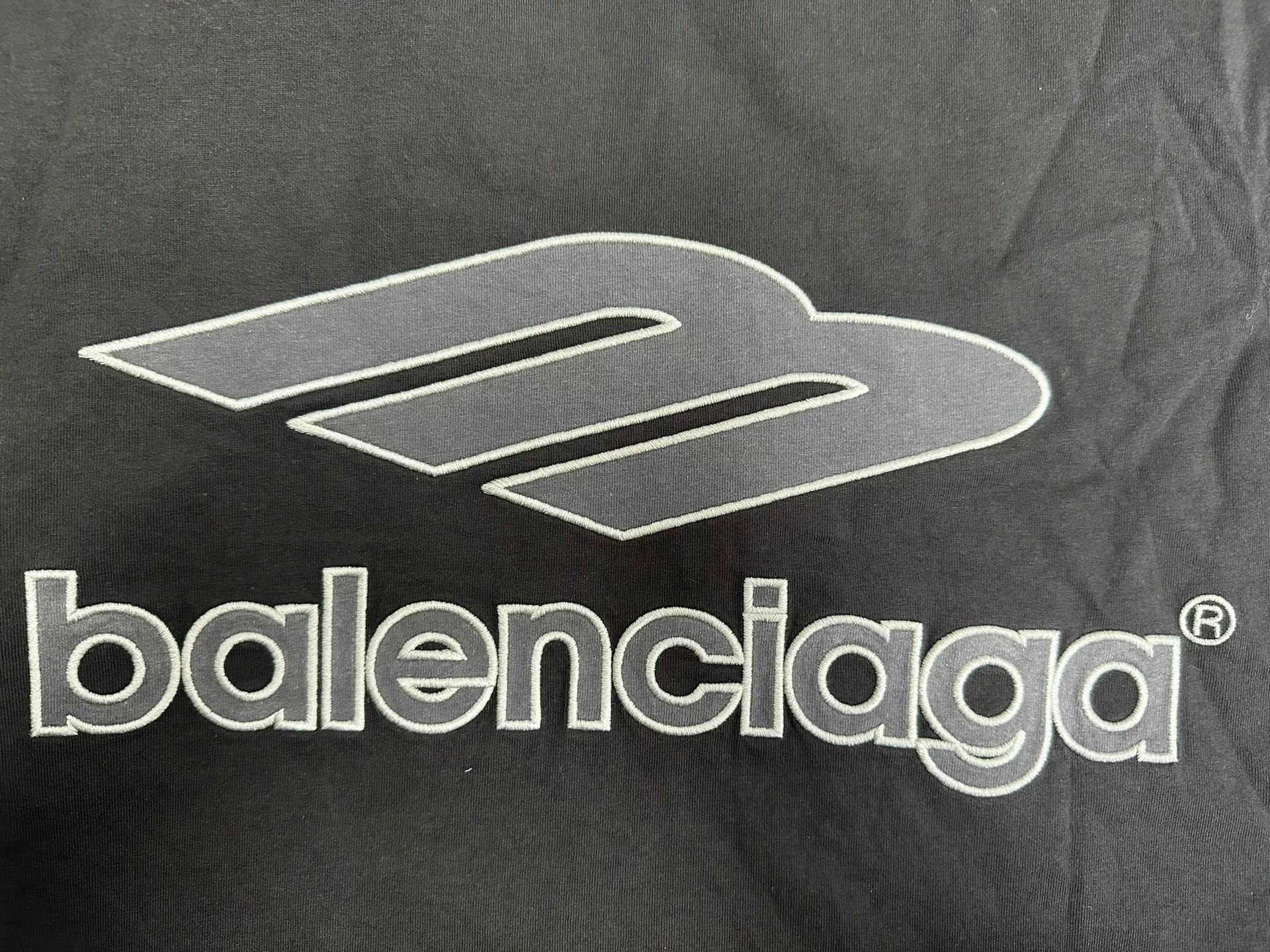 Balenciaga Football Long-Sleeve V-Neck Jersey — detail