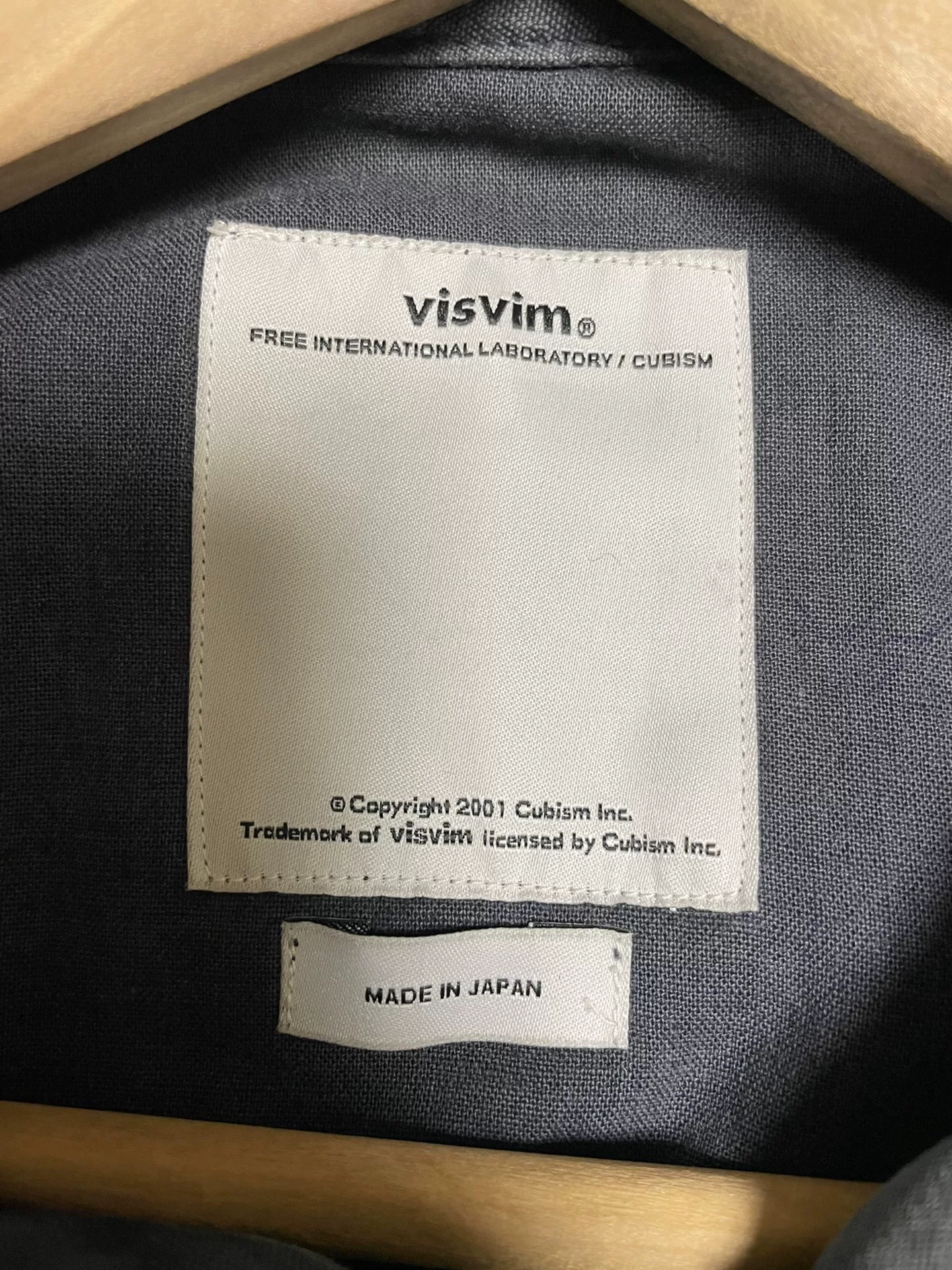 VISVIM PFD M65 DMGD Jacket — label