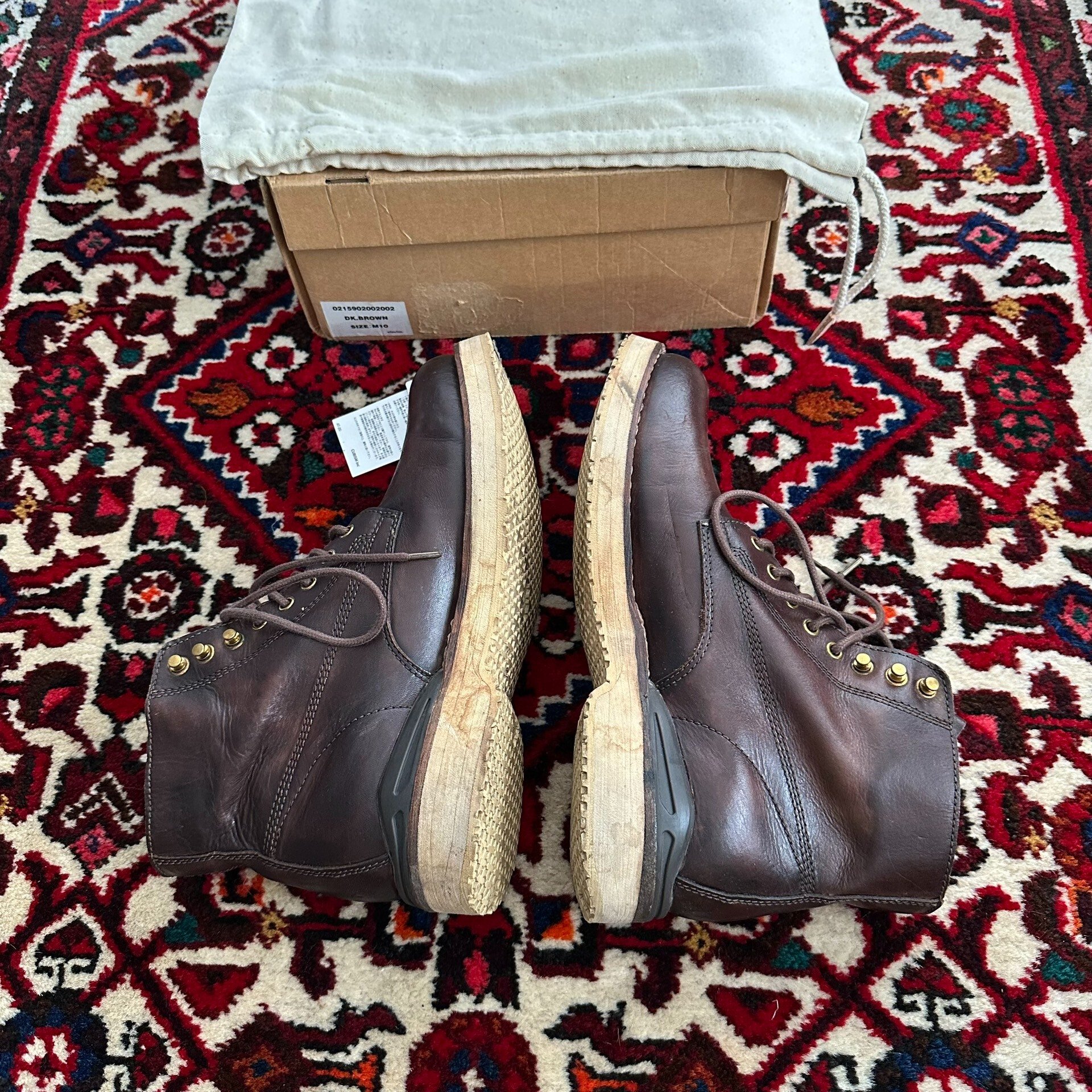 VISVIM 15AW ICT VIRGIL Mud-Dyed Boots — label