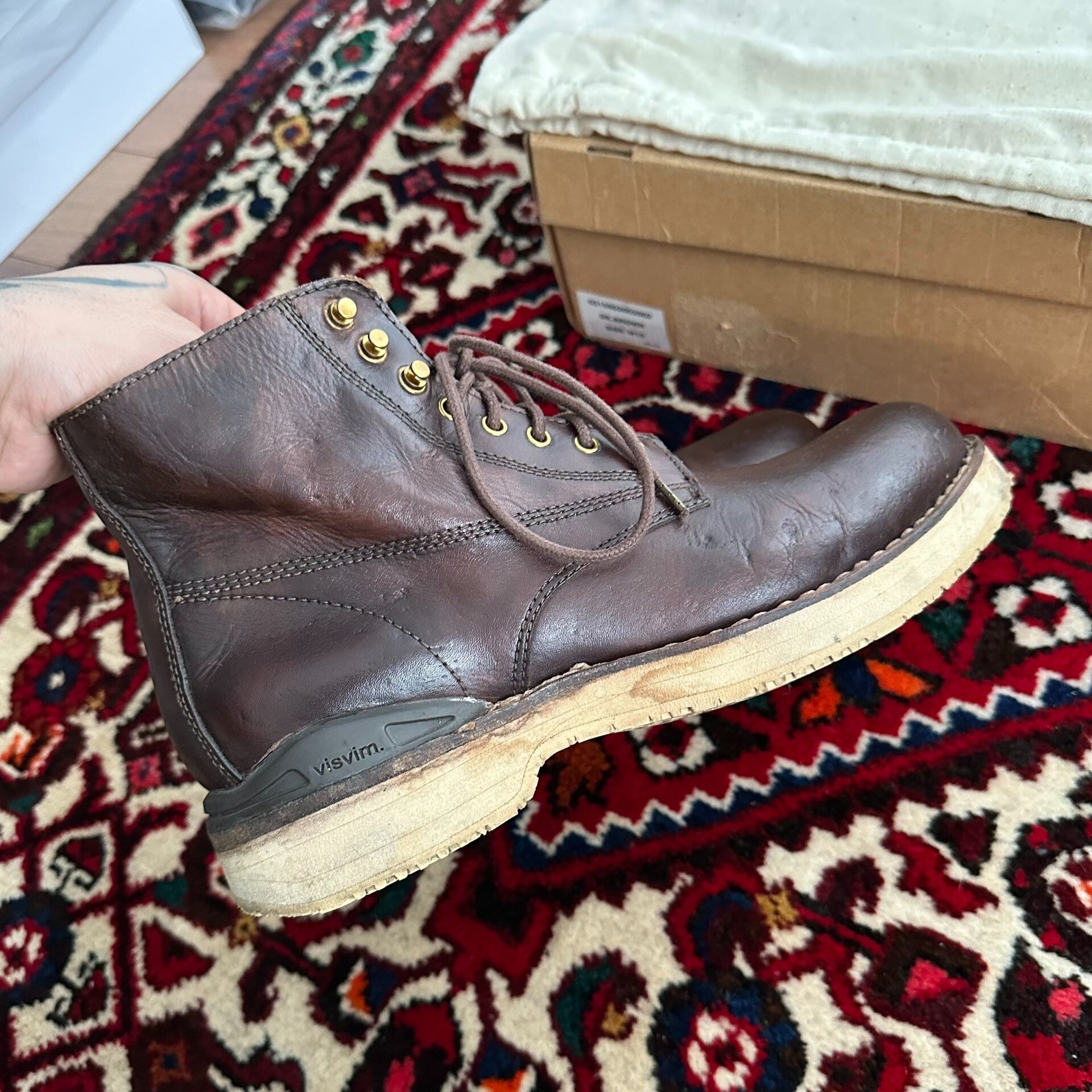 VISVIM 15AW ICT VIRGIL Mud-Dyed Boots — back