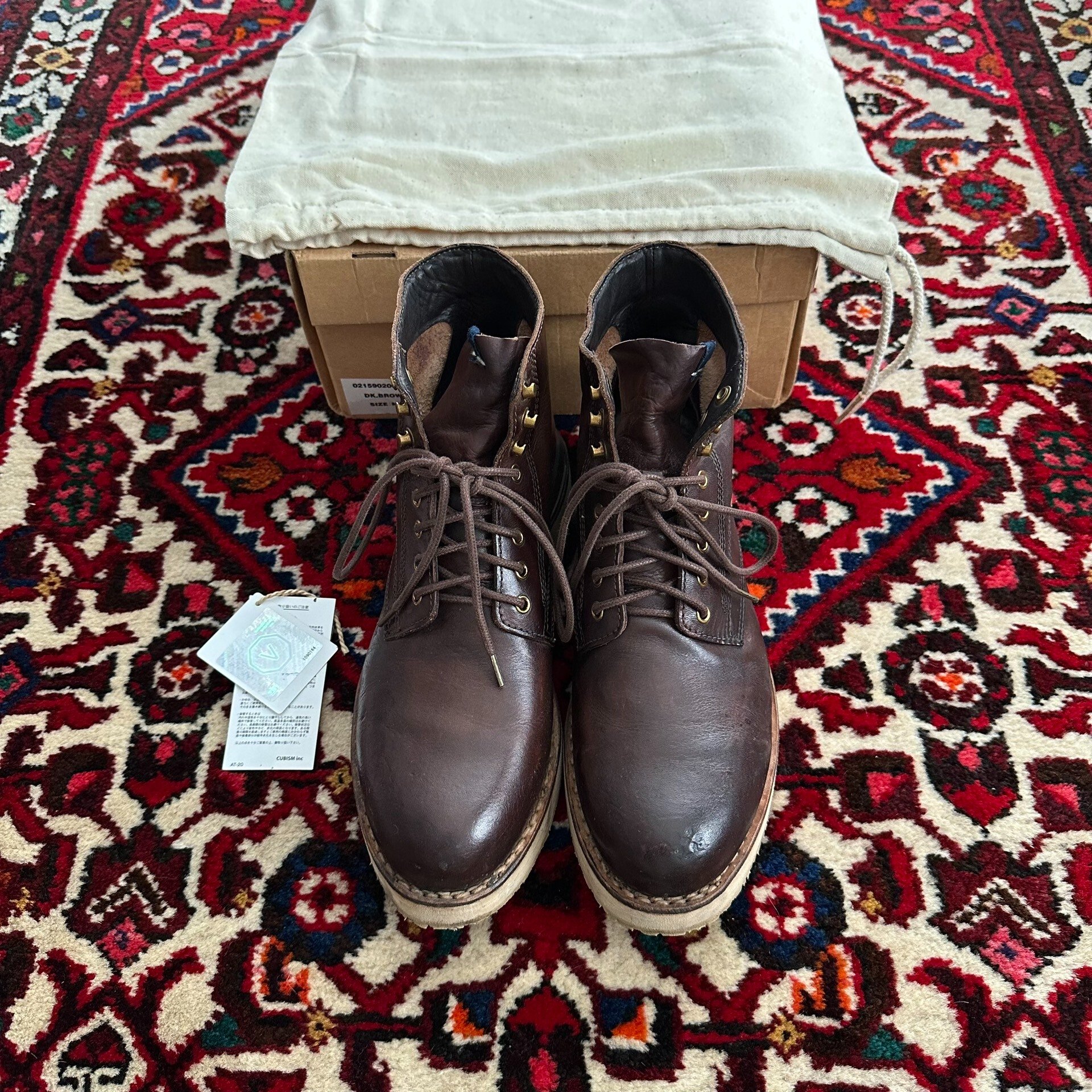 VISVIM 15AW ICT VIRGIL Mud-Dyed Boots — front