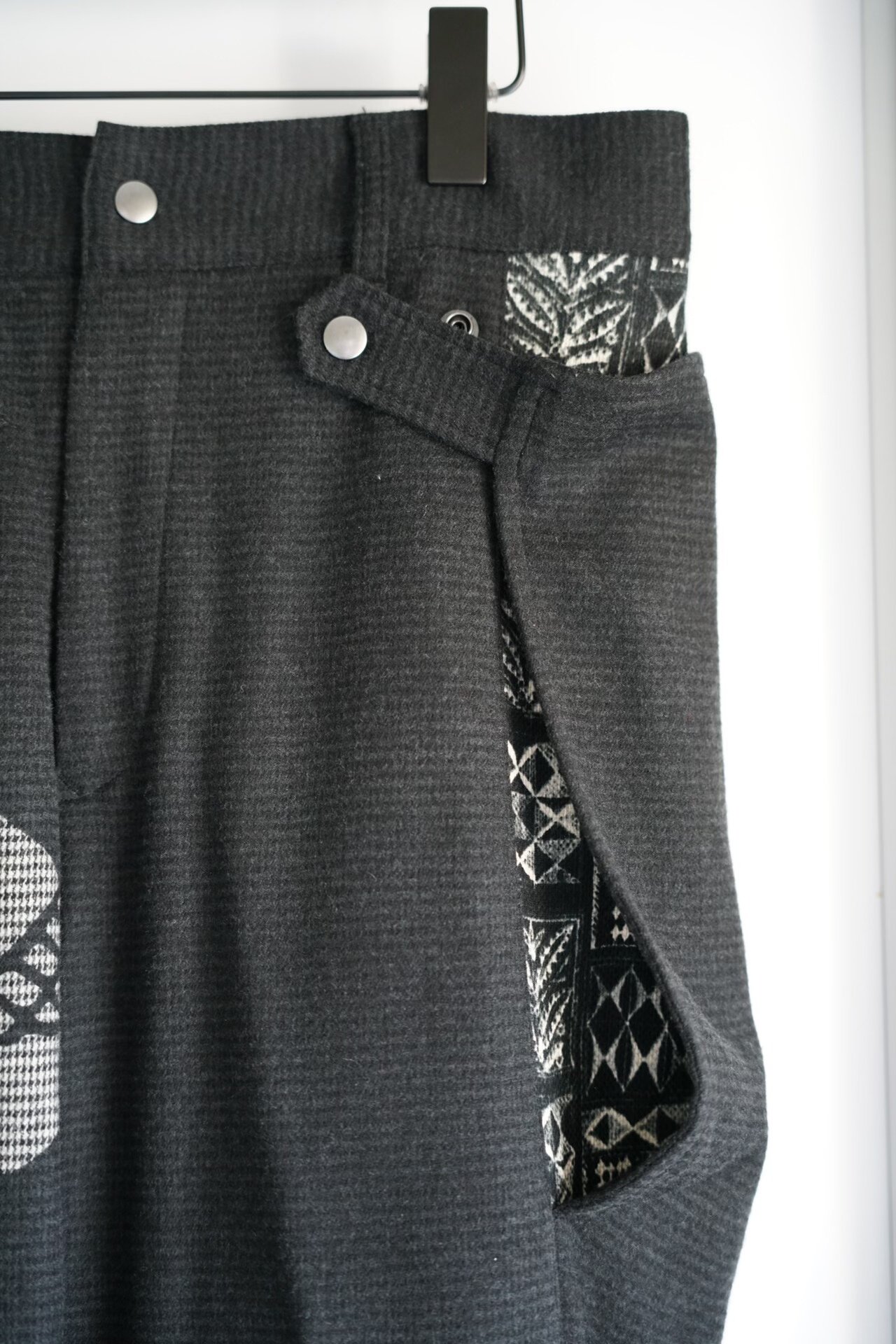 Yohji Yamamoto 2014AW Skull Print Wide-Leg Pants — back