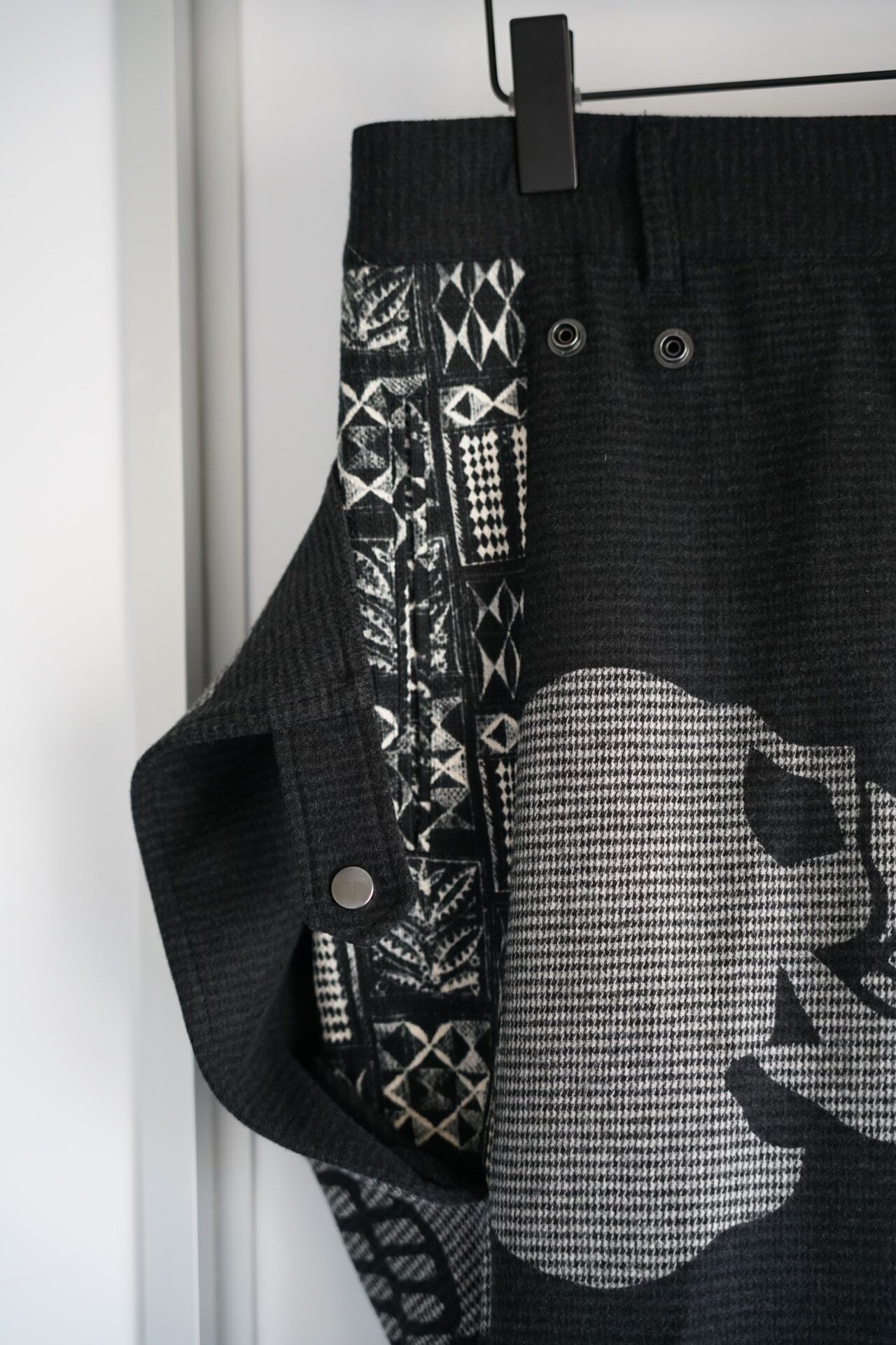 Yohji Yamamoto 2014AW Skull Print Wide-Leg Pants — label
