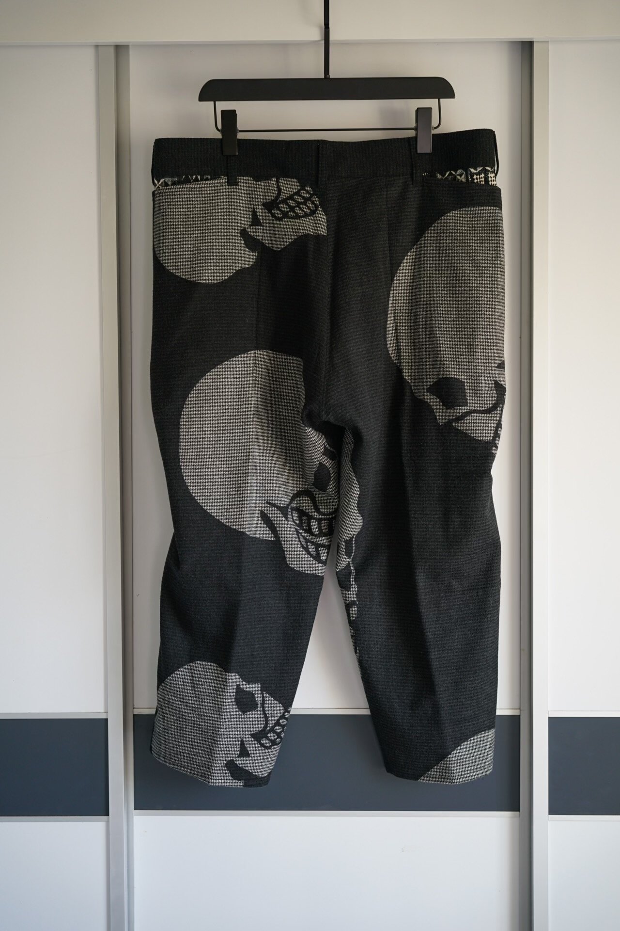 Yohji Yamamoto 2014AW Skull Print Wide-Leg Pants — front
