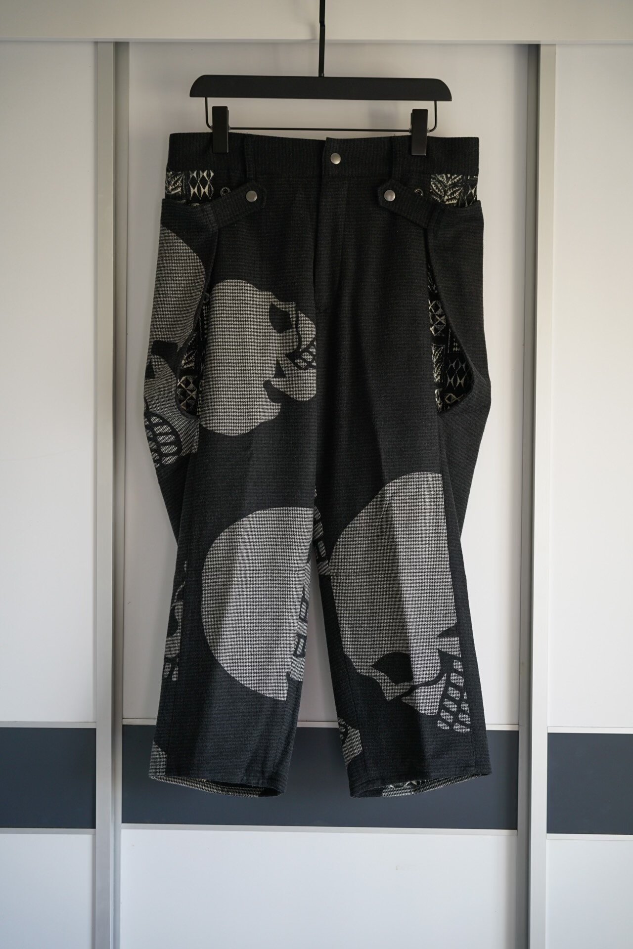 Yohji Yamamoto 2014AW Skull Print Wide-Leg Pants