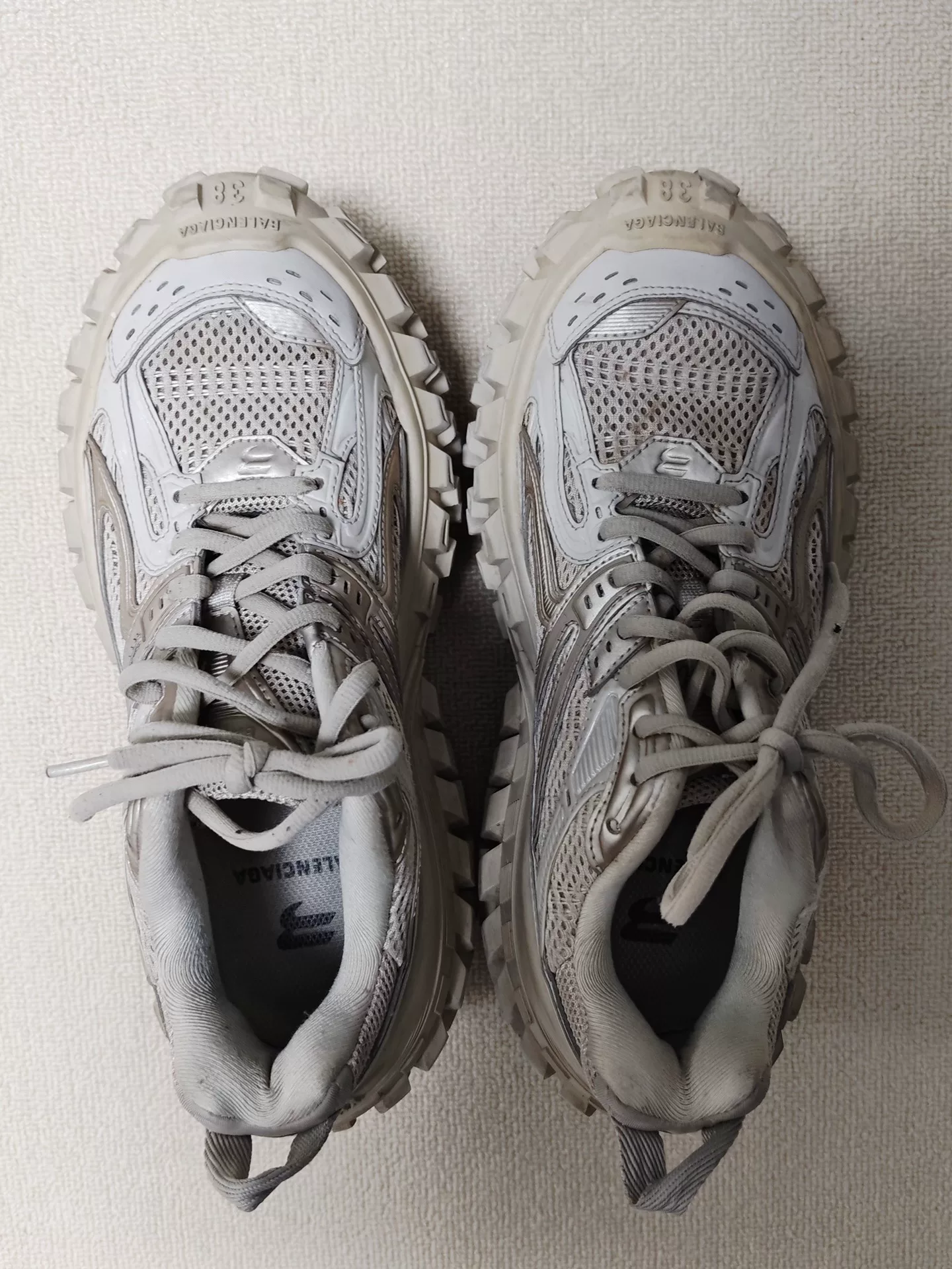 Balenciaga Defender Low-Top Chunky Sneakers — front