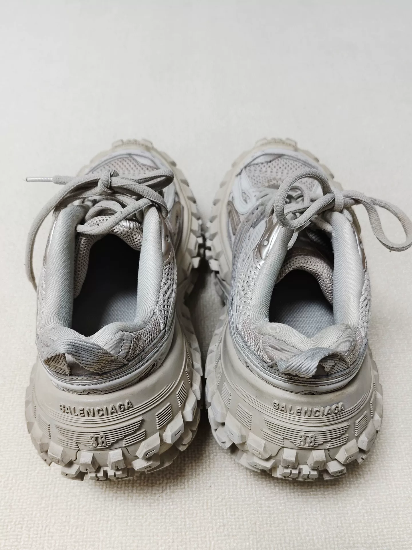 Balenciaga Defender Low-Top Chunky Sneakers — detail